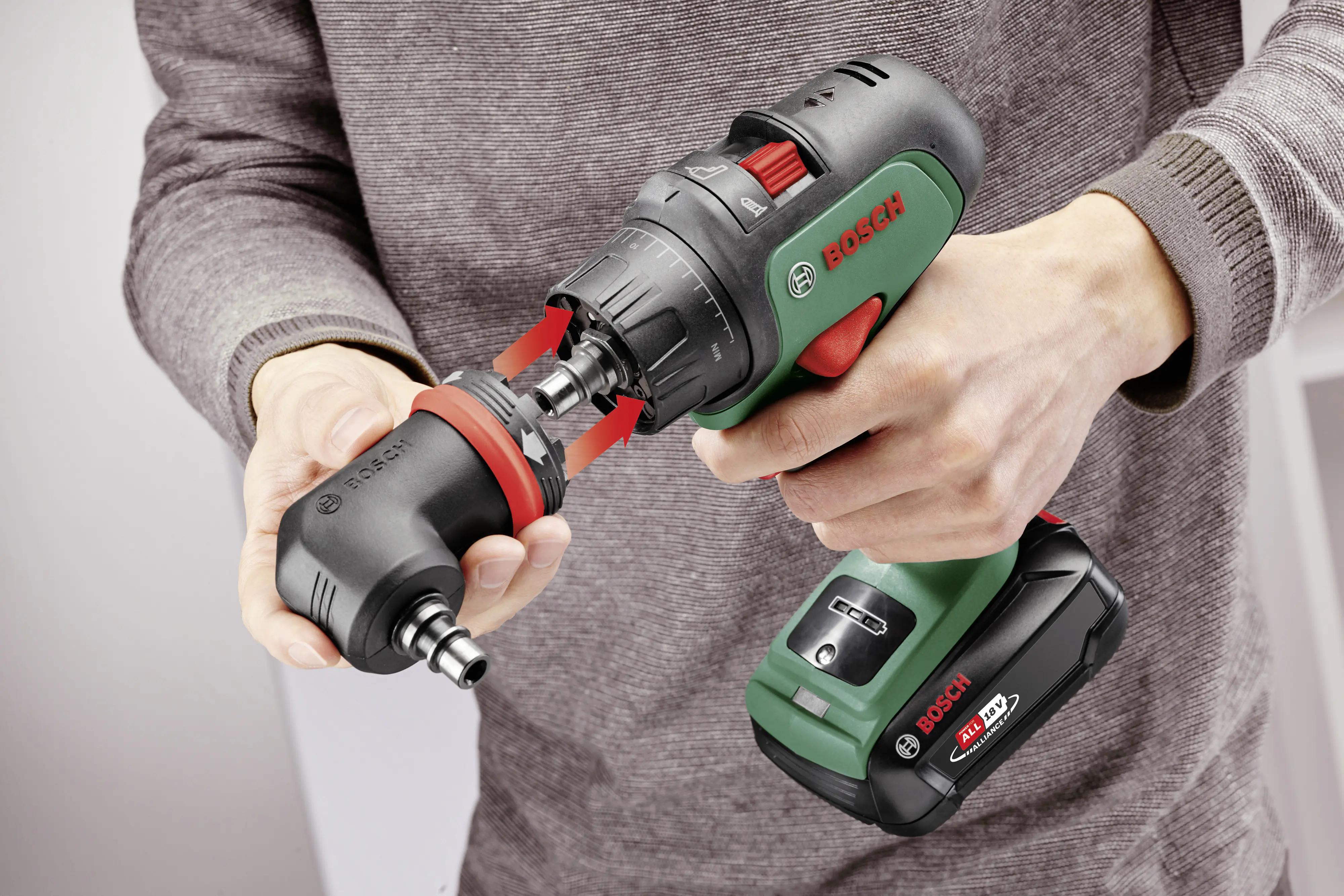 Bosch Akku Schlagbohrschrauber AdvancedImpact 18 mit Aufsätzen