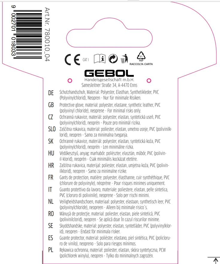 Gebol Handschuh Hedera  