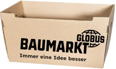 Globus Baumarkt Einkaufskarton Maße: 46 x 26 x 26 cm Pappe braun 