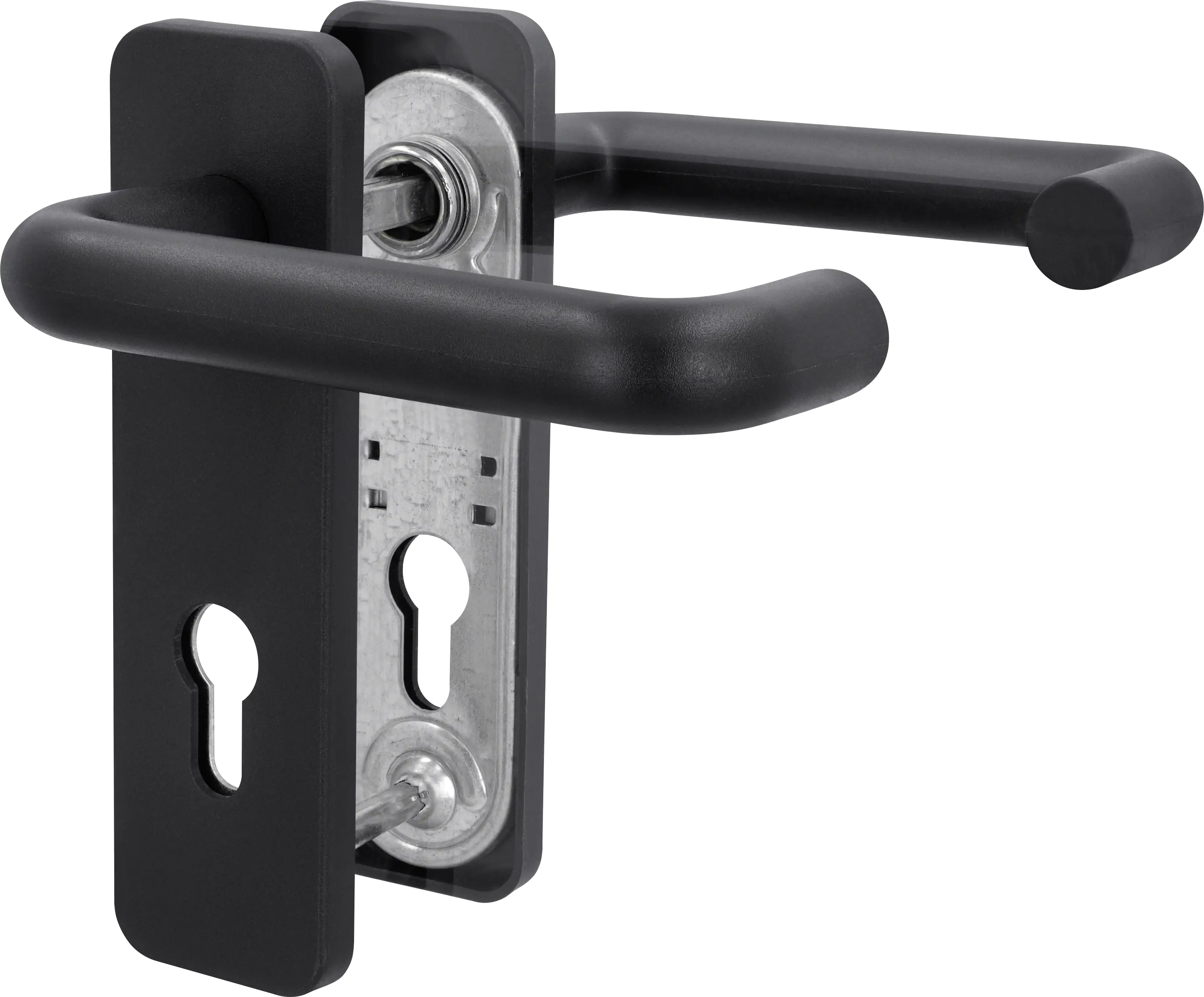 Alpertec Feuerschutzgarnitur Drücker/Drücker Kunststoff schwarz eckig Alpertec Feuerschutzgarnitur Drücker/Drücker Kunststoff schwarz eckig