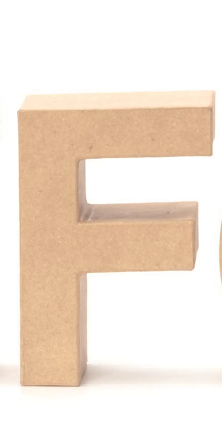 Glorex Papp-Buchstabe F 17,5 x 5,5 cm