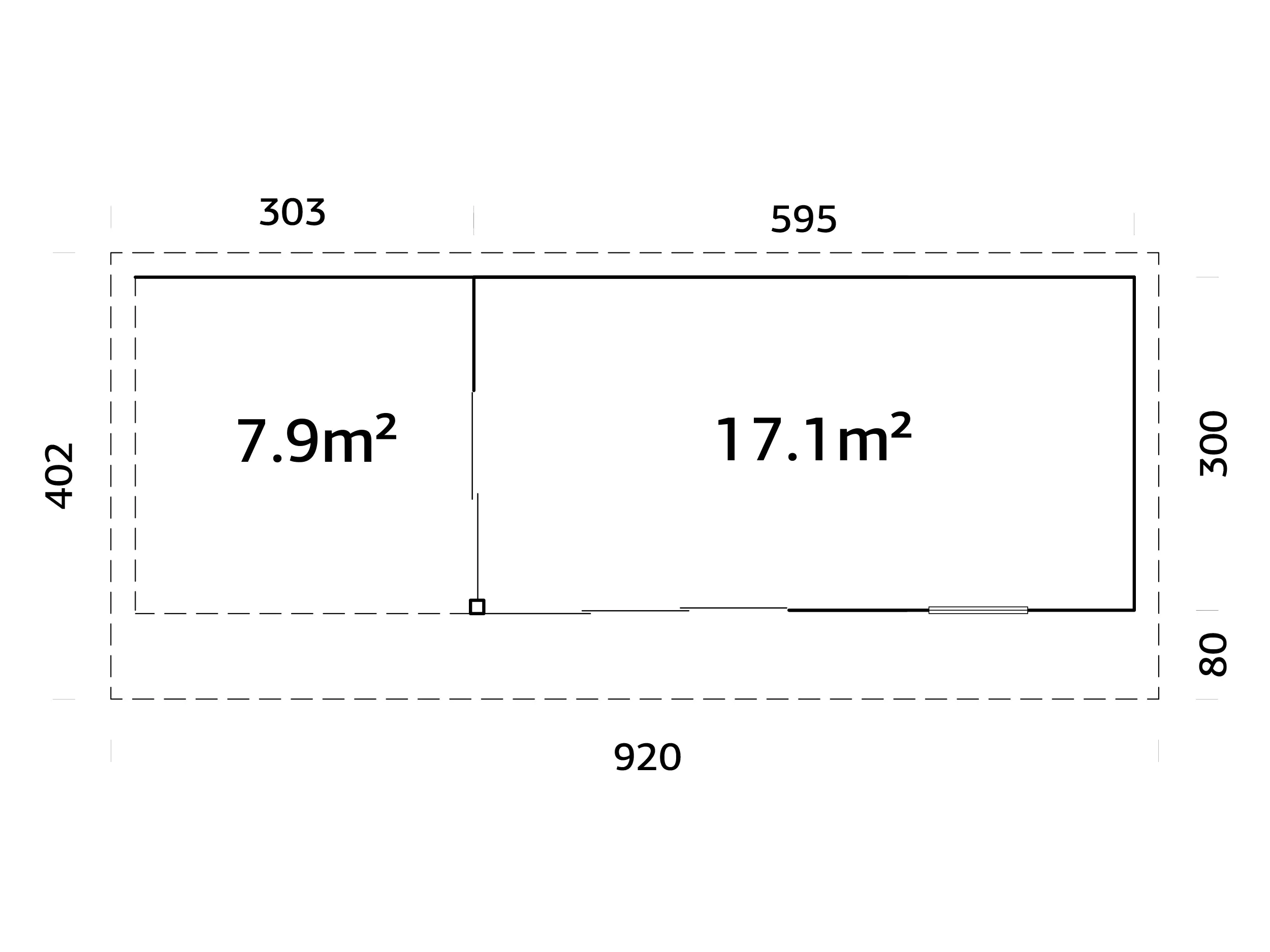 Palmako Gartenhaus Andrea 898 x 300 cm Slide mit Schiebetüren naturbelassen Palmako Gartenhaus Andrea 898 x 300 cm Slide mit Schiebetüren naturbelassen