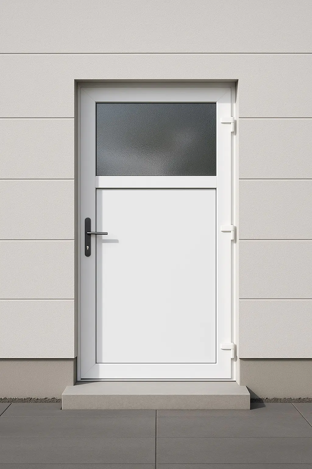 Panto Nebeneinganstür Kunststoff Modell K504 98 x 198 cm DIN links weiß Panto Nebeneinganstür Kunststoff Modell K504 98 x 198 cm DIN links weiß