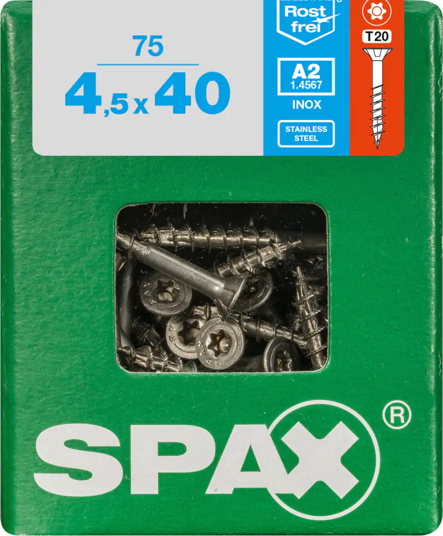 Spax Universalschrauben 4.5 x 40 mm TX 20 - 75 Stk.