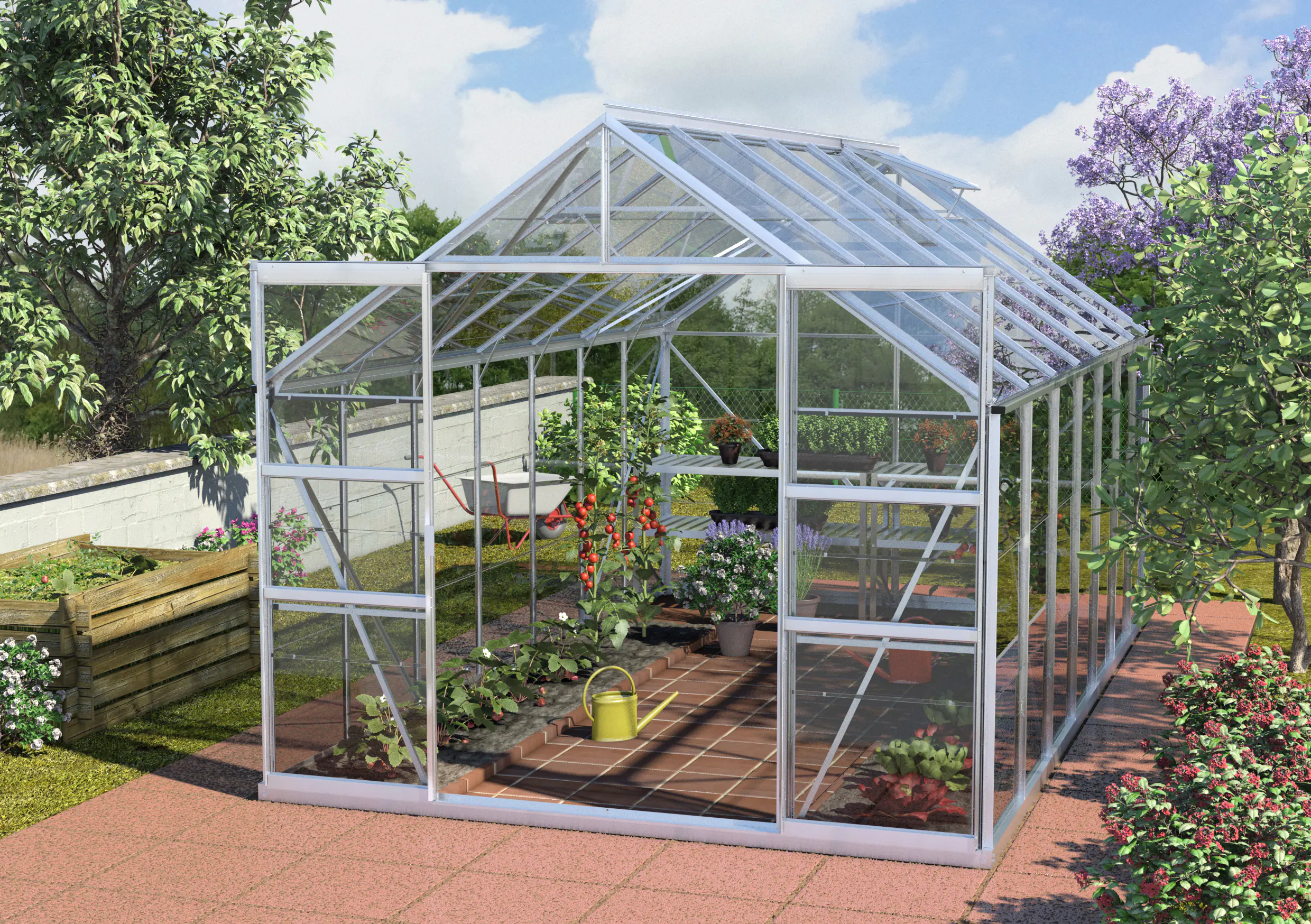 Vitavia Gewächshaus Mars 11500 254 x 441 cm 3 mm Sicherheitsglas Vitavia Gewächshaus Mars 11500 254 x 441 cm 3 mm Sicherheitsglas