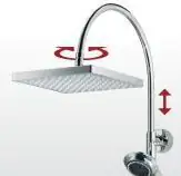 Breuer Duschsäule Aquamaxx 200 Einhebelm. Einhebelmischer, verchromt, Kopfbrause eckig