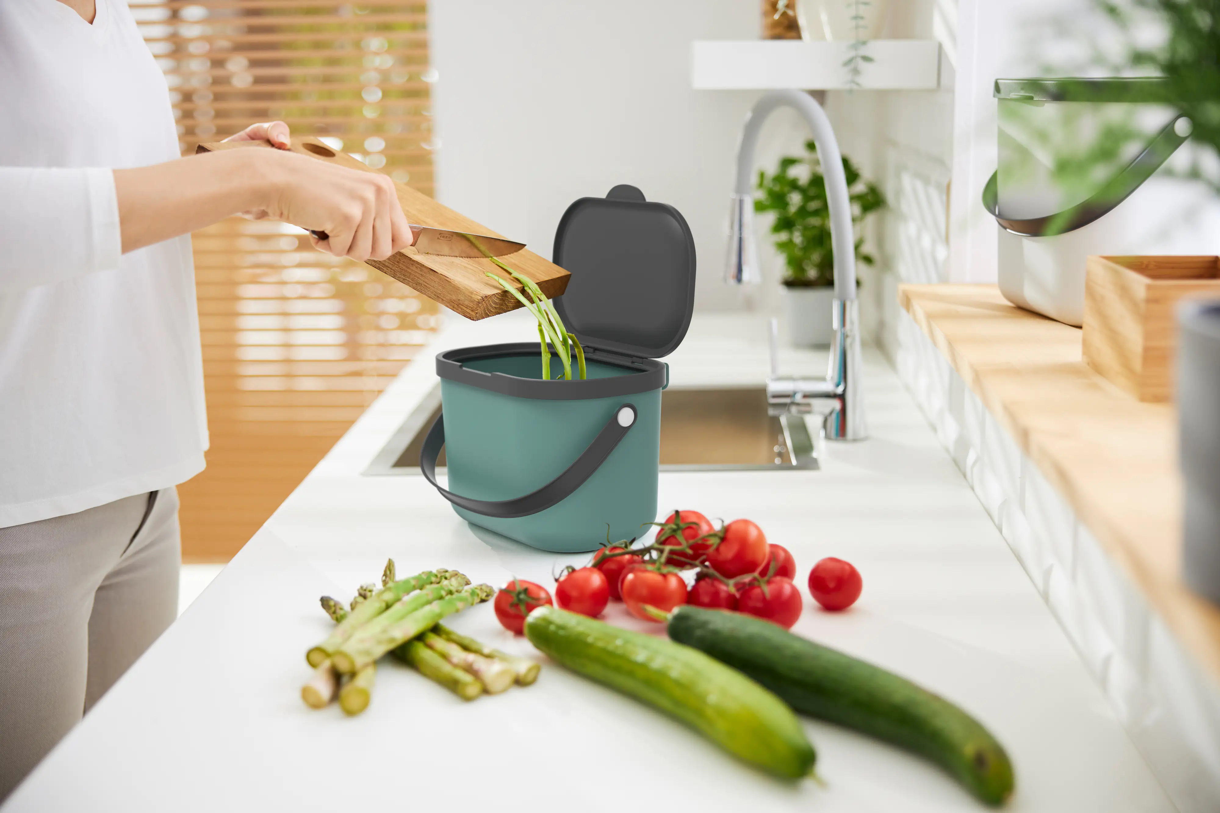 Rotho Mülltrennungssystem 3,2 L Albula mistletoe grün Rotho Mülltrennungssystem 3,2 L Albula mistletoe grün