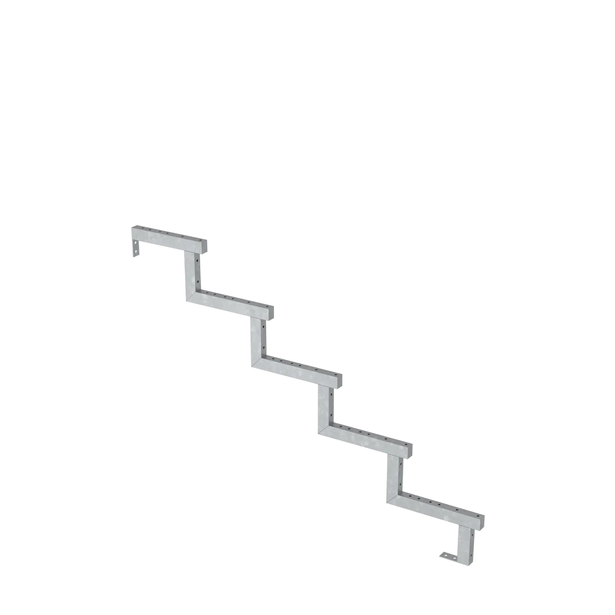 Plus Stahltreppenwange verzinkt 17 cm Stufenhöhe mit Beschlag