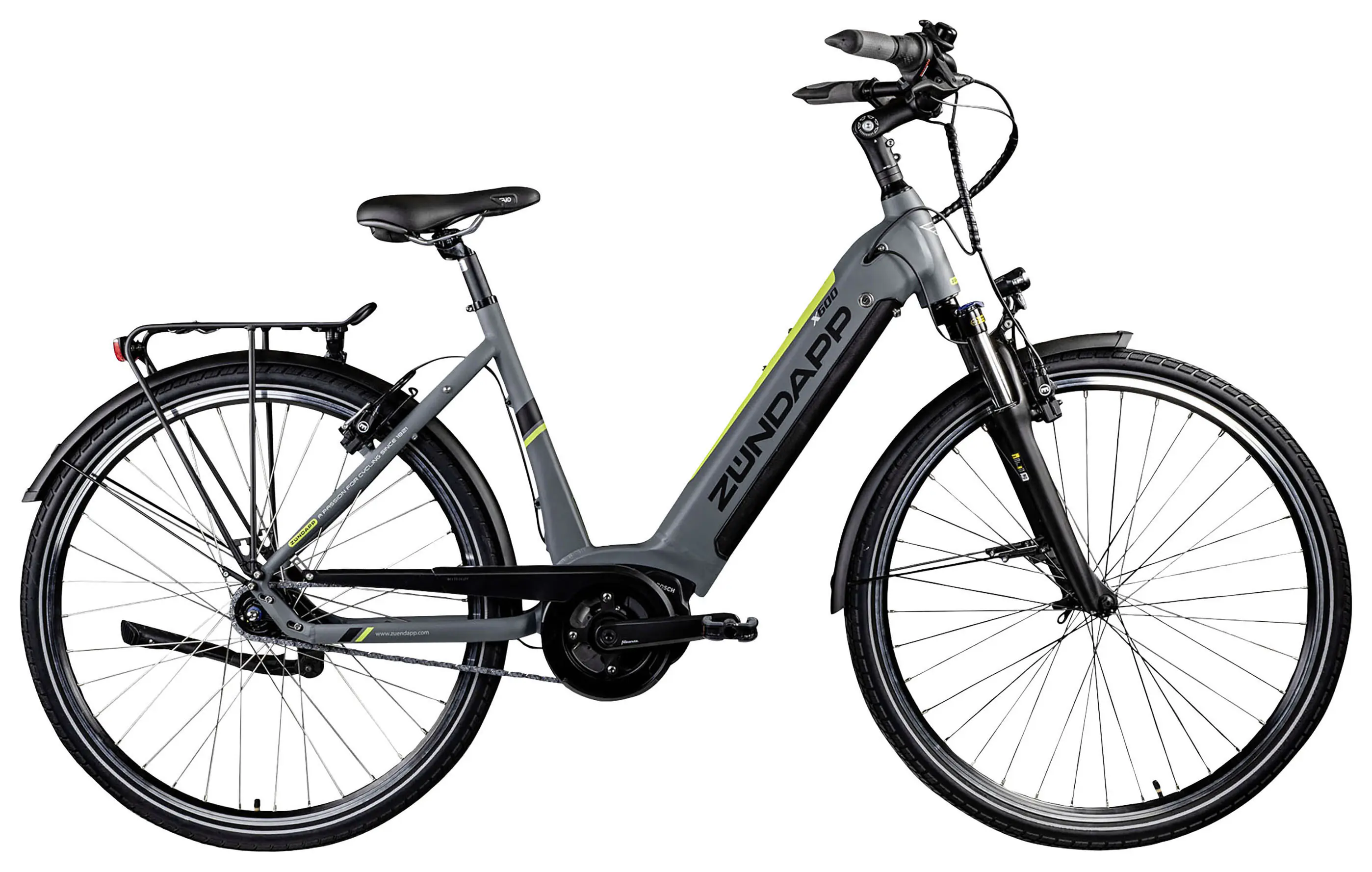 Zündapp E-Bike X600 City 28 Zoll 7-Gang 400 Wh grau gelb