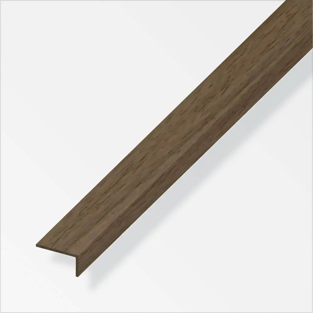 alfer Winkel 1 m, 10 x 13 mm PVC (Kunststoff) glatt nussbaum
