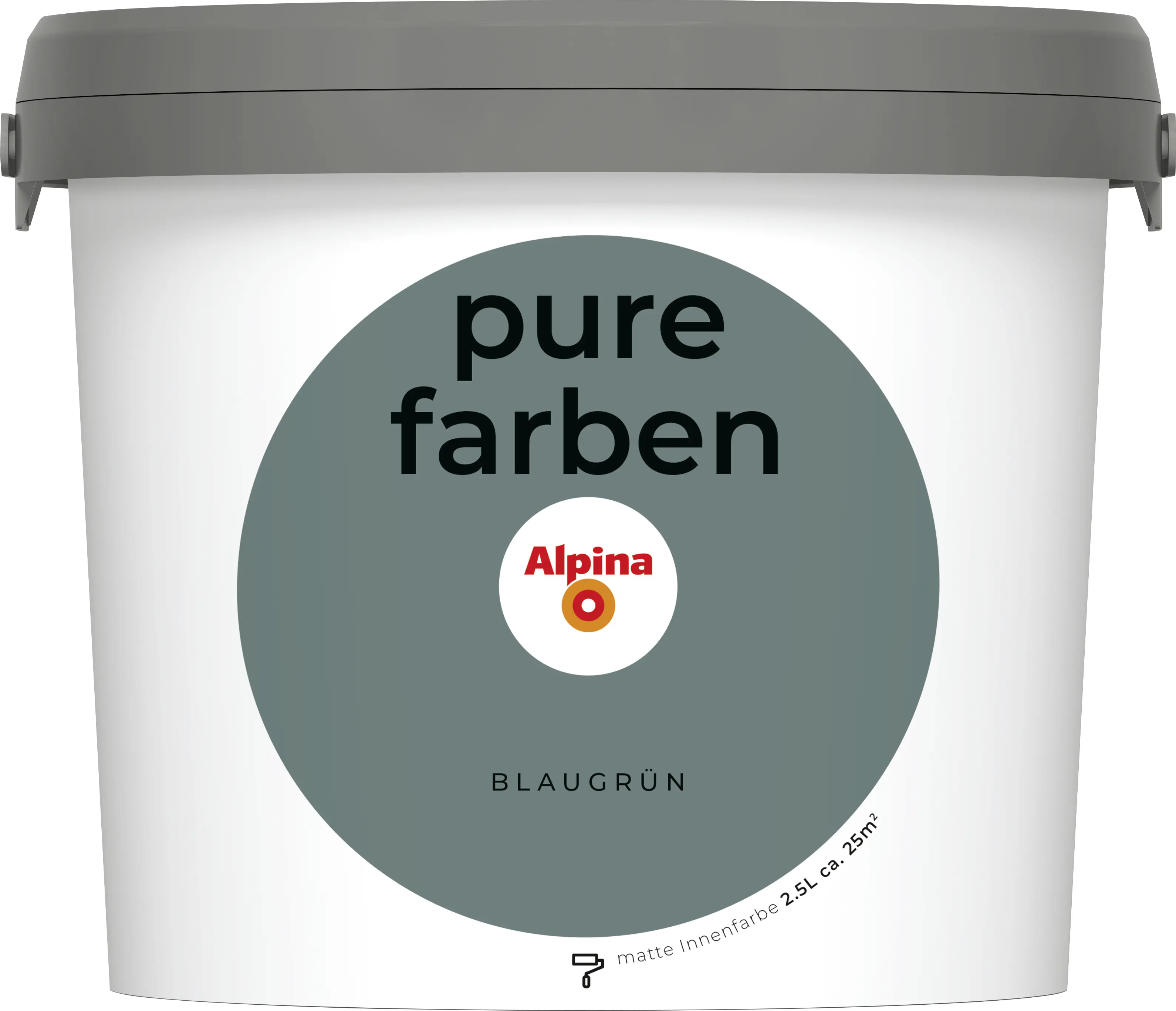 Alpina Pure Farben Wandfarbe blaugrün 2,5 L