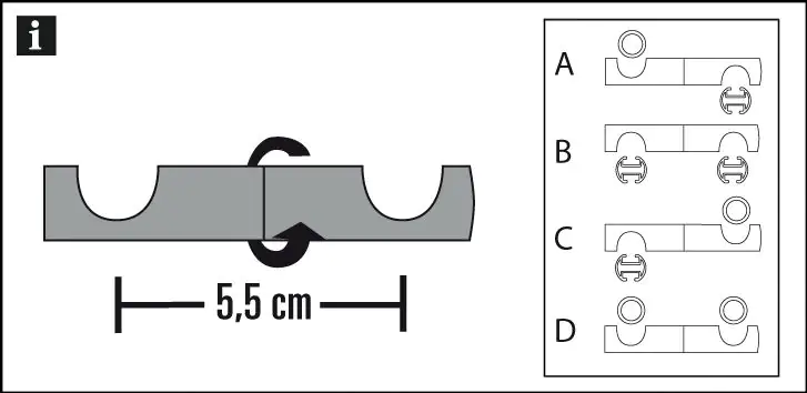Gardinia Deckenträger Adapter Chicago edelstahl, 5,5 cm, Ø 20 mm