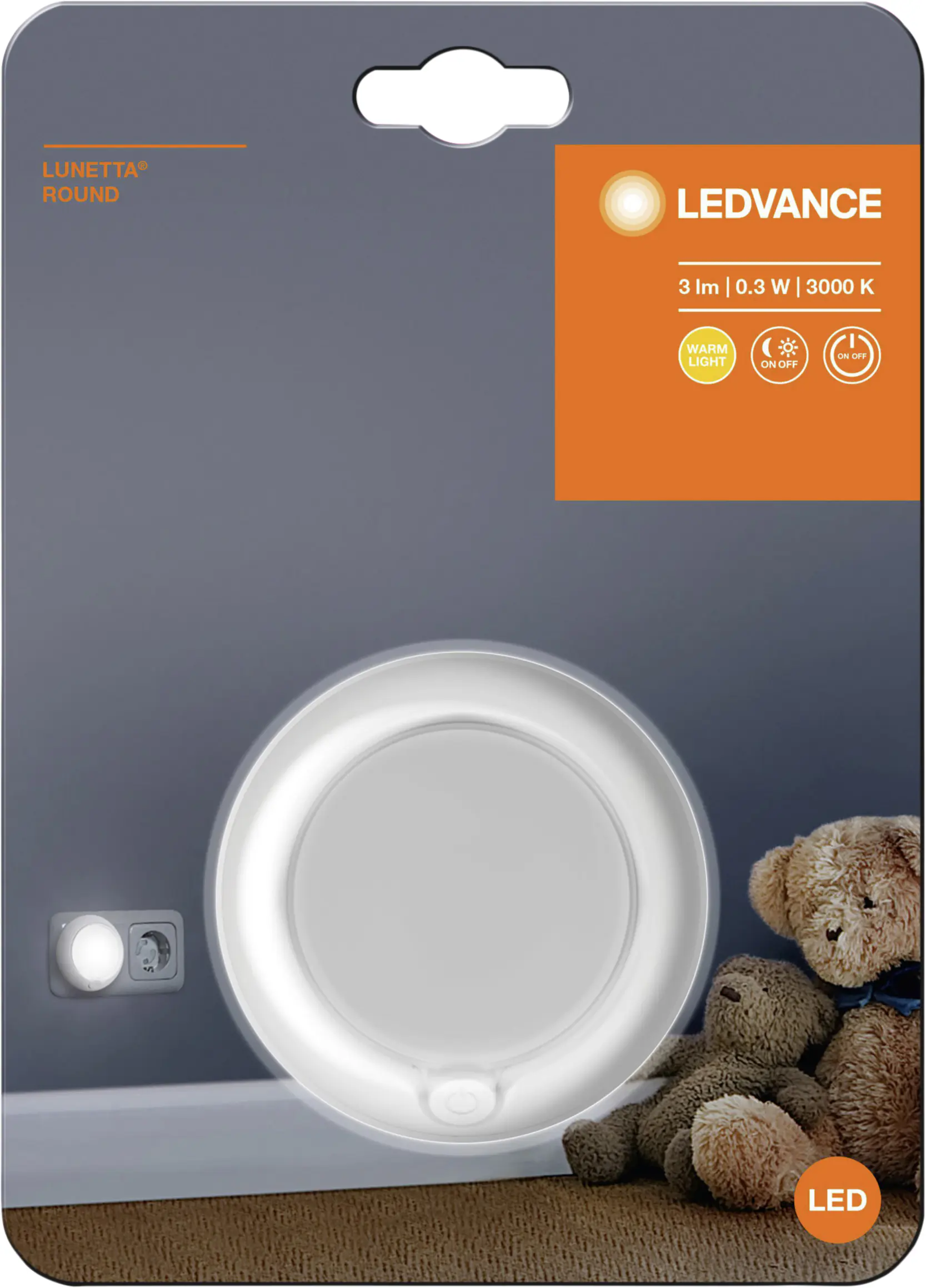 Ledvance LED Nachtlicht Lunetta Round weiß