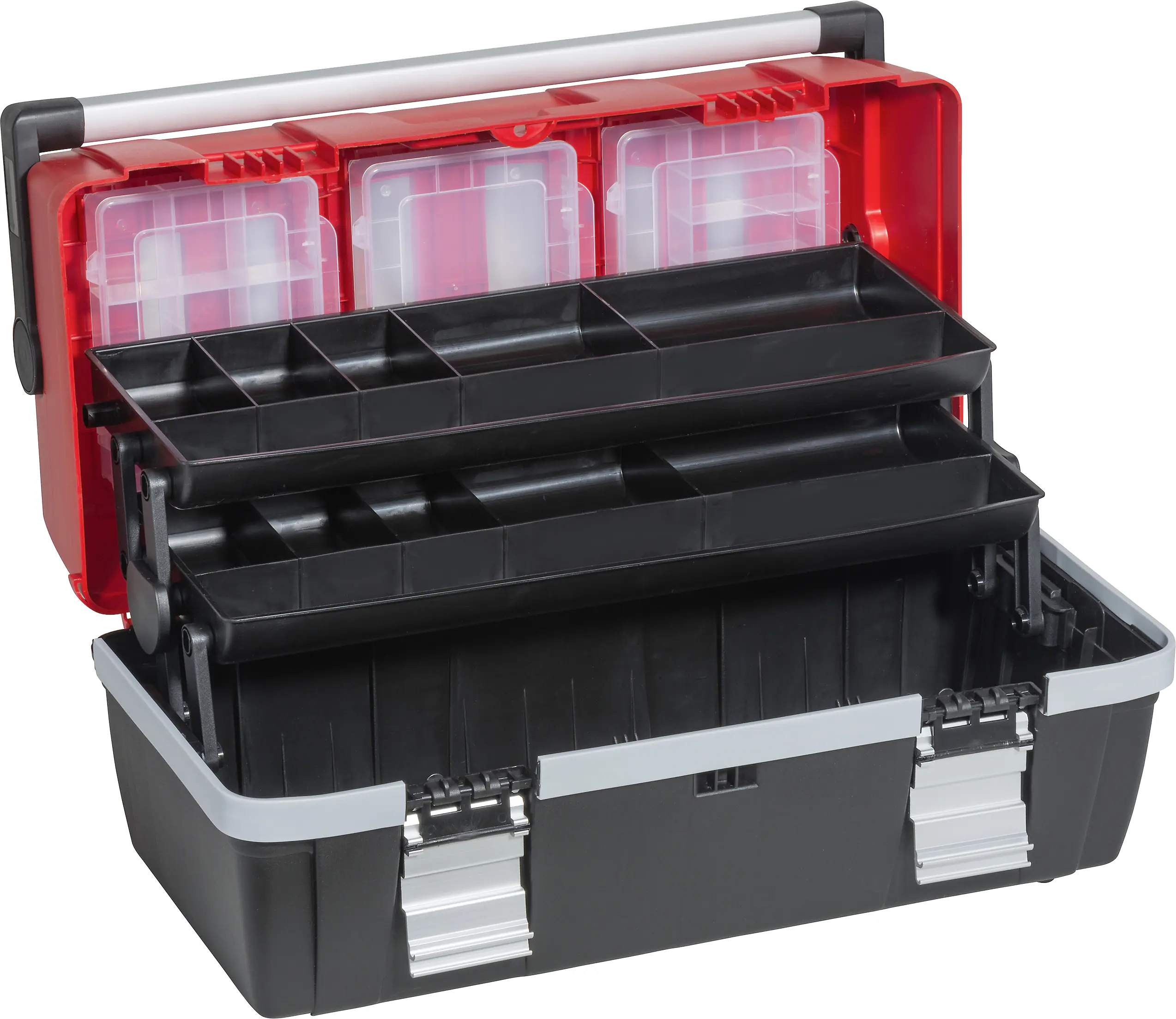 Allit Profi-Werkzeugkoffer McPlus AluC22 rot schwarz PP ohne Inhalt