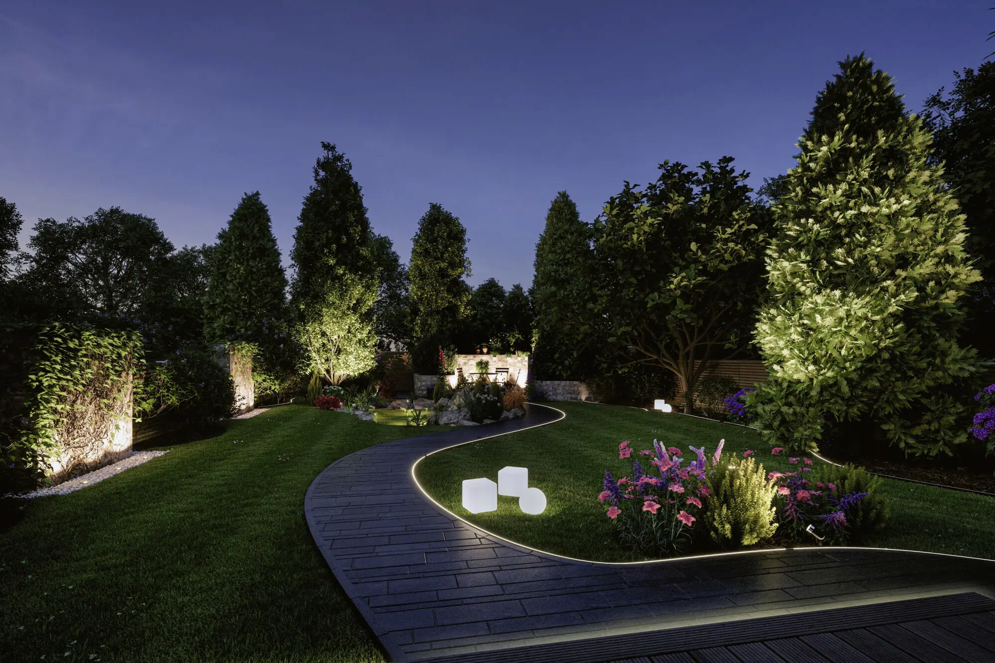 Paulmann Plug & Shine Neon Stripe Outdoor, 2 m, weiß, dimmbar, RGBW