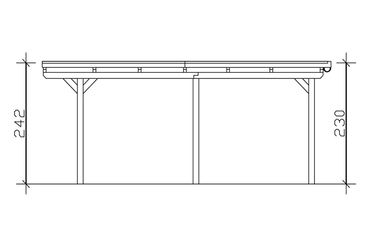 4018211022335_2111690 SKAN HOLZ Carport Emsland 404 x 604 cm mit Aluminiumdach