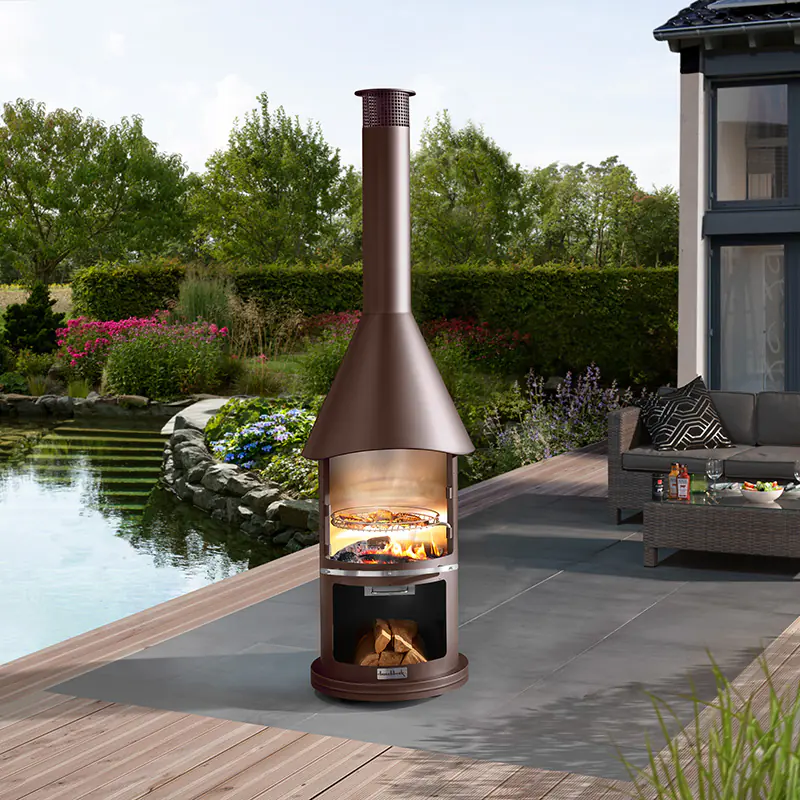 Buschbeck Edelstahlkamin Auckland braun Buschbeck Edelstahlkamin Auckland braun