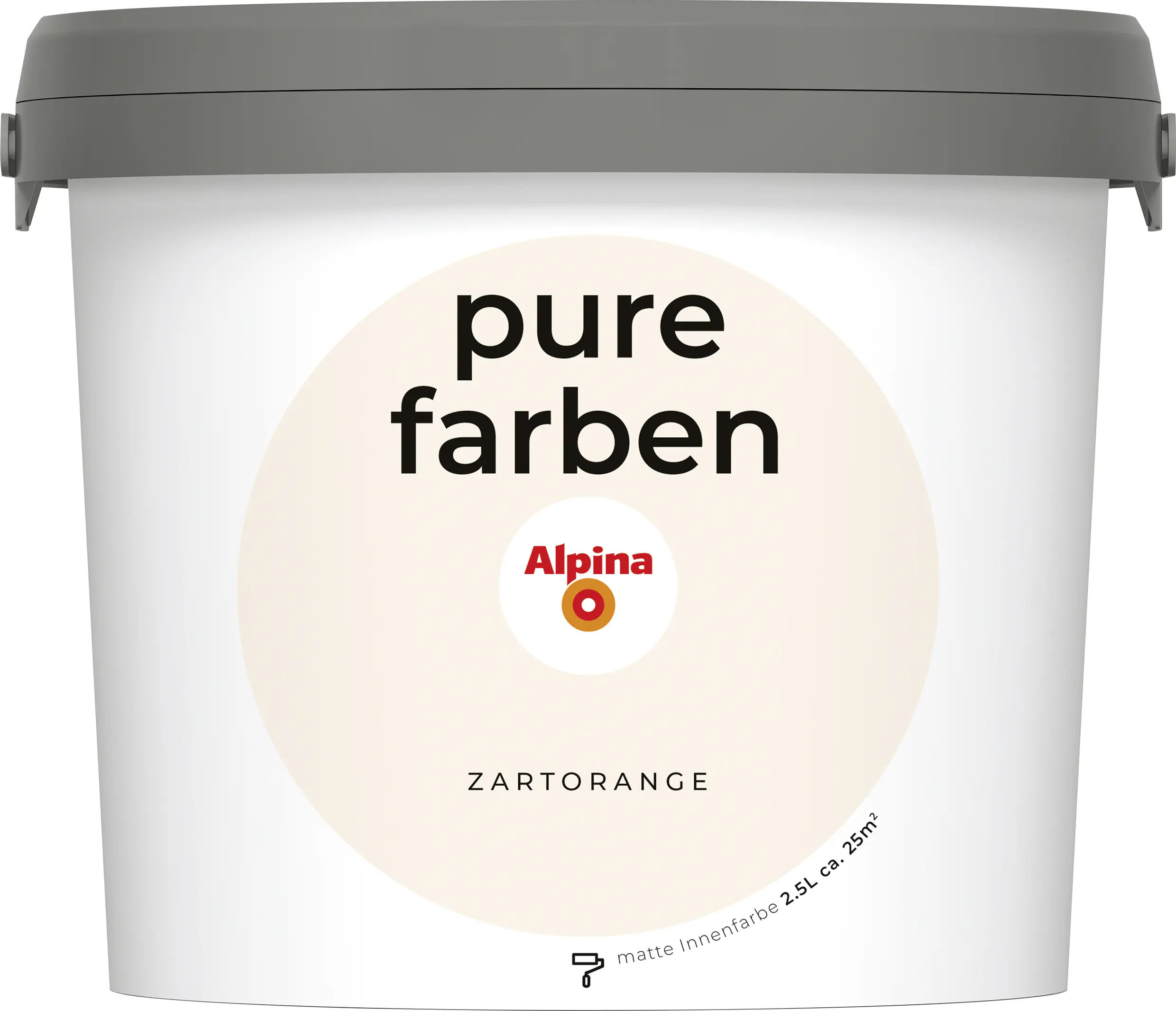 Alpina Pure Farben Wandfarbe zartorange 2,5 L