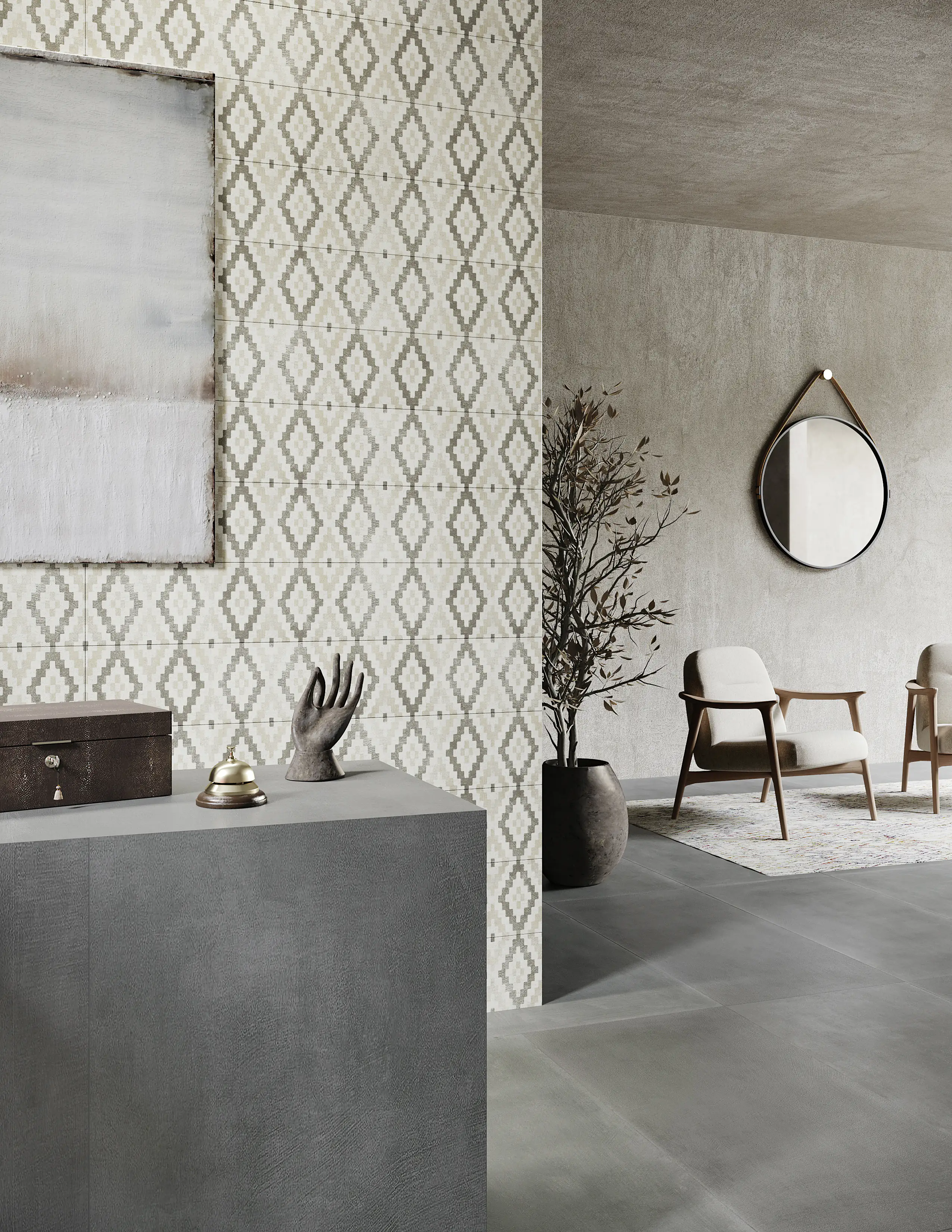 Bodenfliese Feinsteinzeug Essentzia Cenere 60 x 60 cm asche