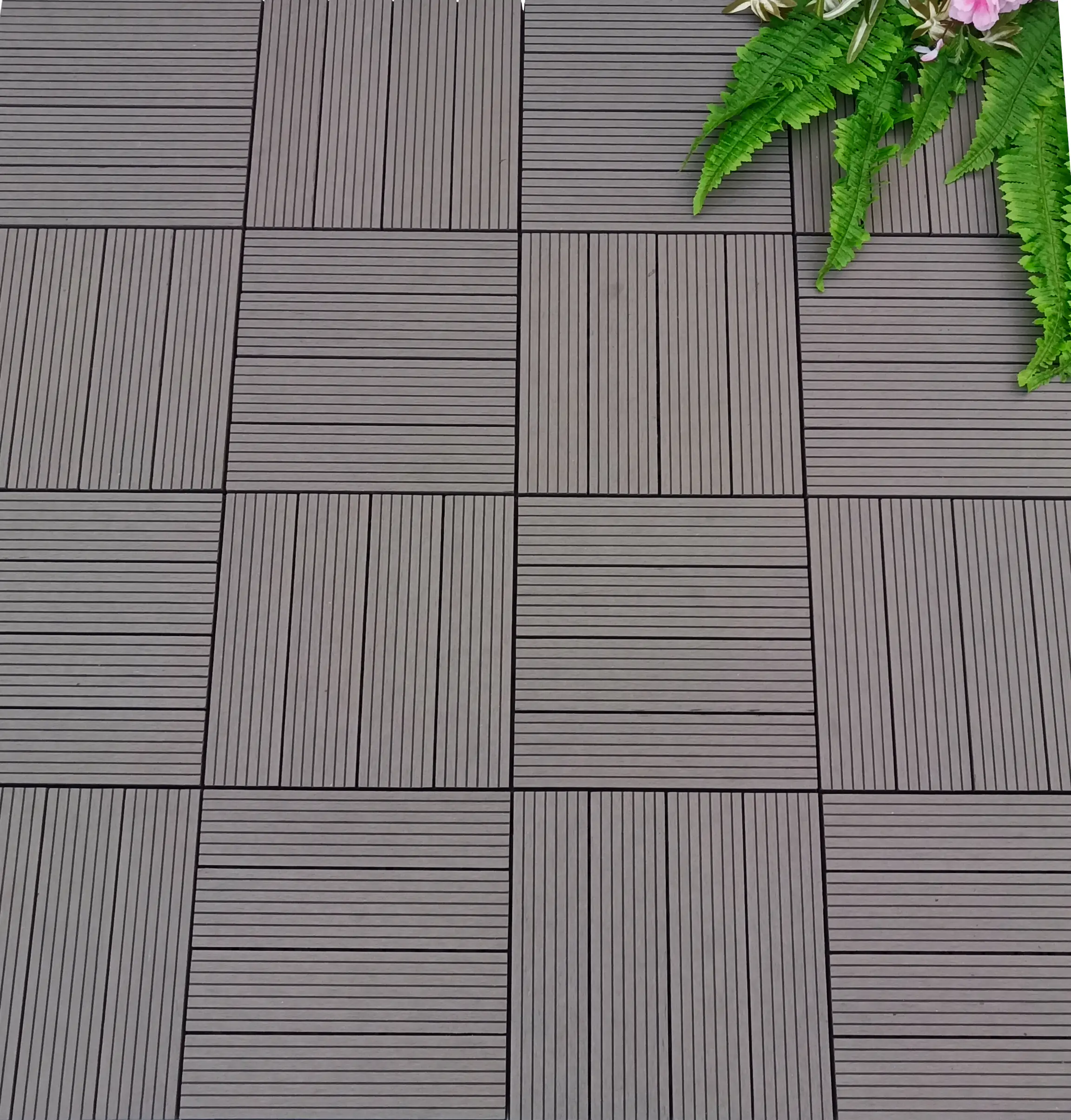 TrendLine Klickfliese WPC 30 x 30 x 2,1 cm grau 10 Stück TrendLine Klickfliese WPC 30 x 30 x 2,1 cm grau 10 Stück