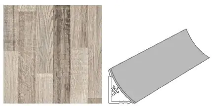 Getalit Wandanschlußsystem Plus 59 cm, 20 x 30 mm, Eiche