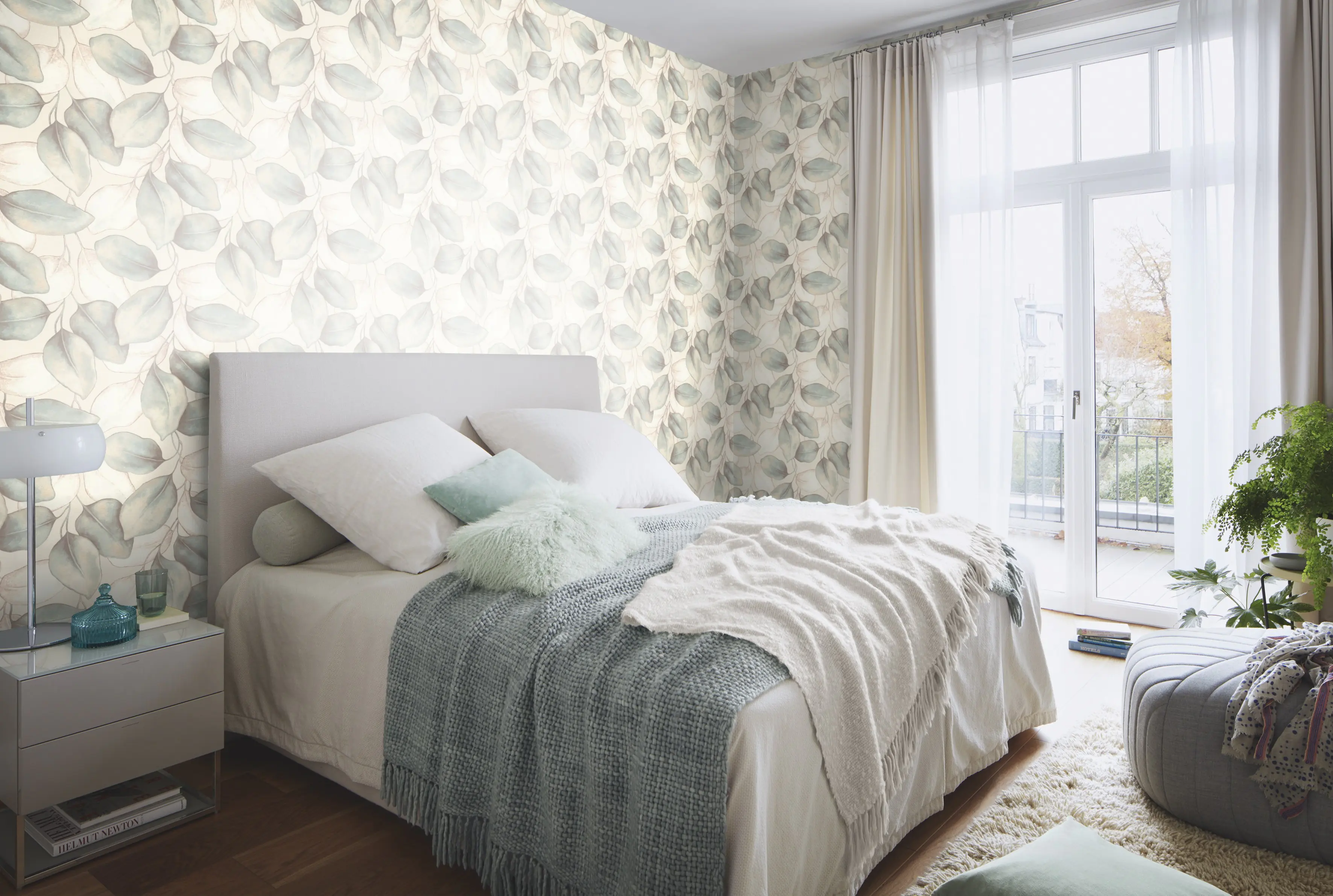 Rasch Vliestapete Blätter Incanto grün-beige 10,05 x 0,53 m