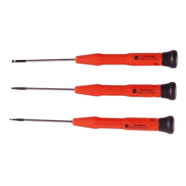 Schraubendreher-Set Feinmechaniker 3-teilig SL 1,5 / 2,0 / 2,5