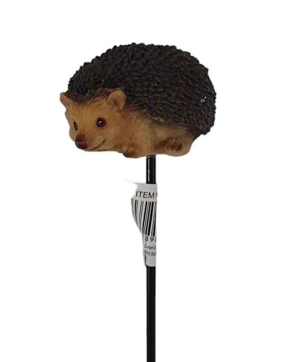 Figur Igel-Stecker, 12fach sort. Polyresin 16 x 4,5 x 7 cm braun