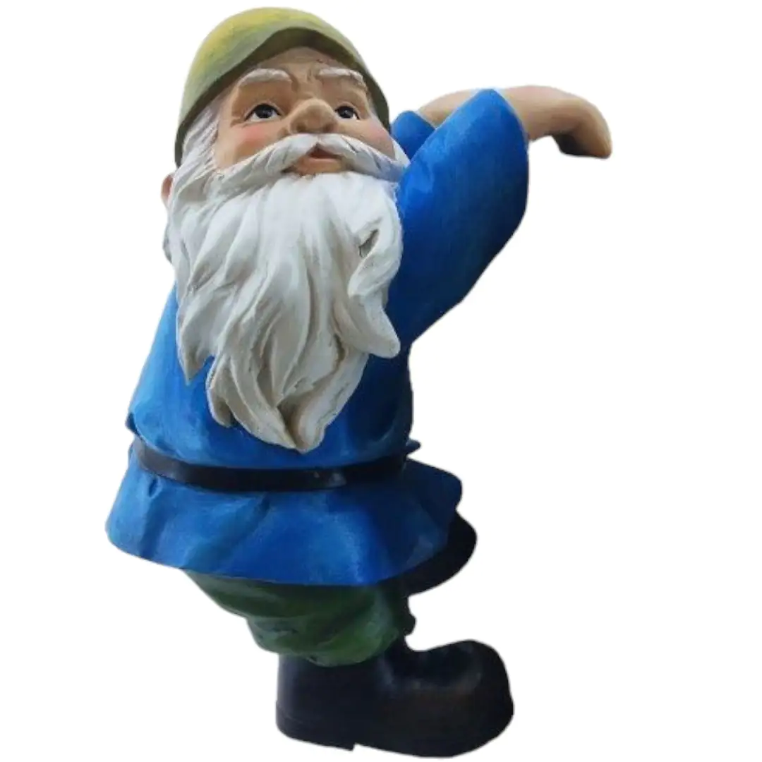 Dekofigur Gartenzwerg hängend 23 x 16,5 x 16,5 cm