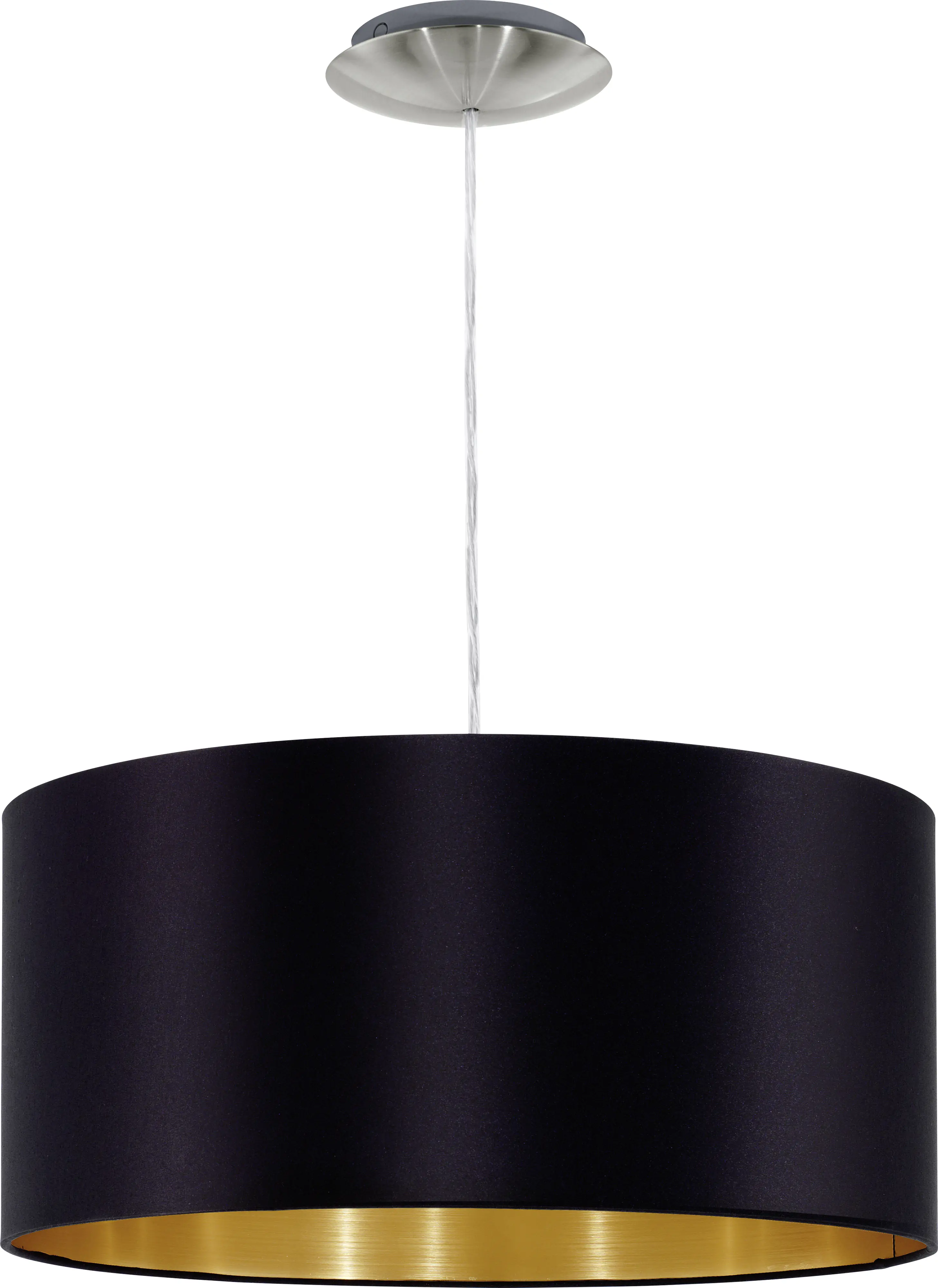 Eglo Pendelleuchte Maserlo schwarz-gold Ø 38 cm E27, max. 60 W Eglo Pendelleuchte Maserlo schwarz-gold Ø 38 cm E27, max. 60 W