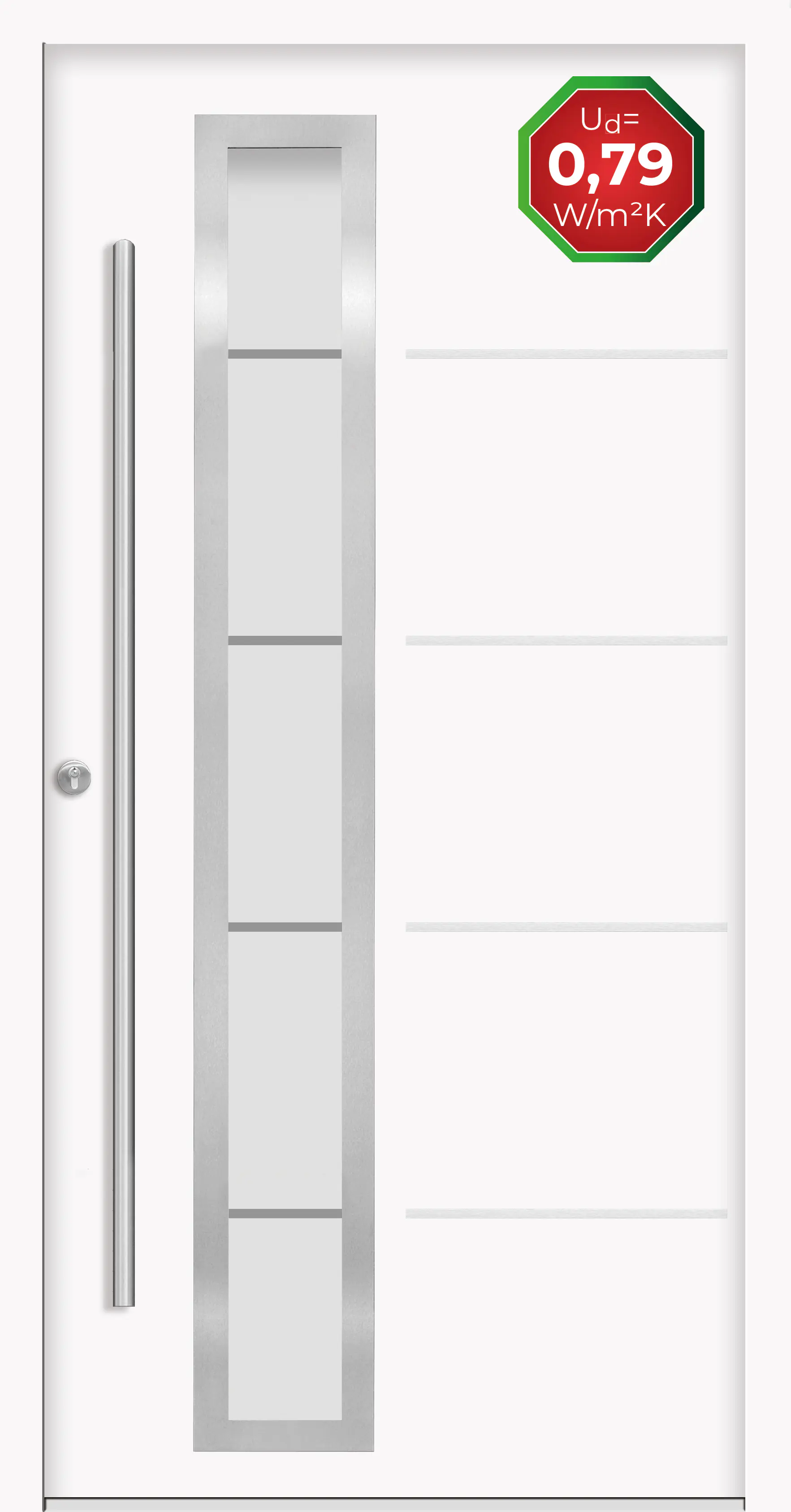 Splendoor Haustür Passivedoor Premium B06 Weiß DIN Links 100 x 210 cm