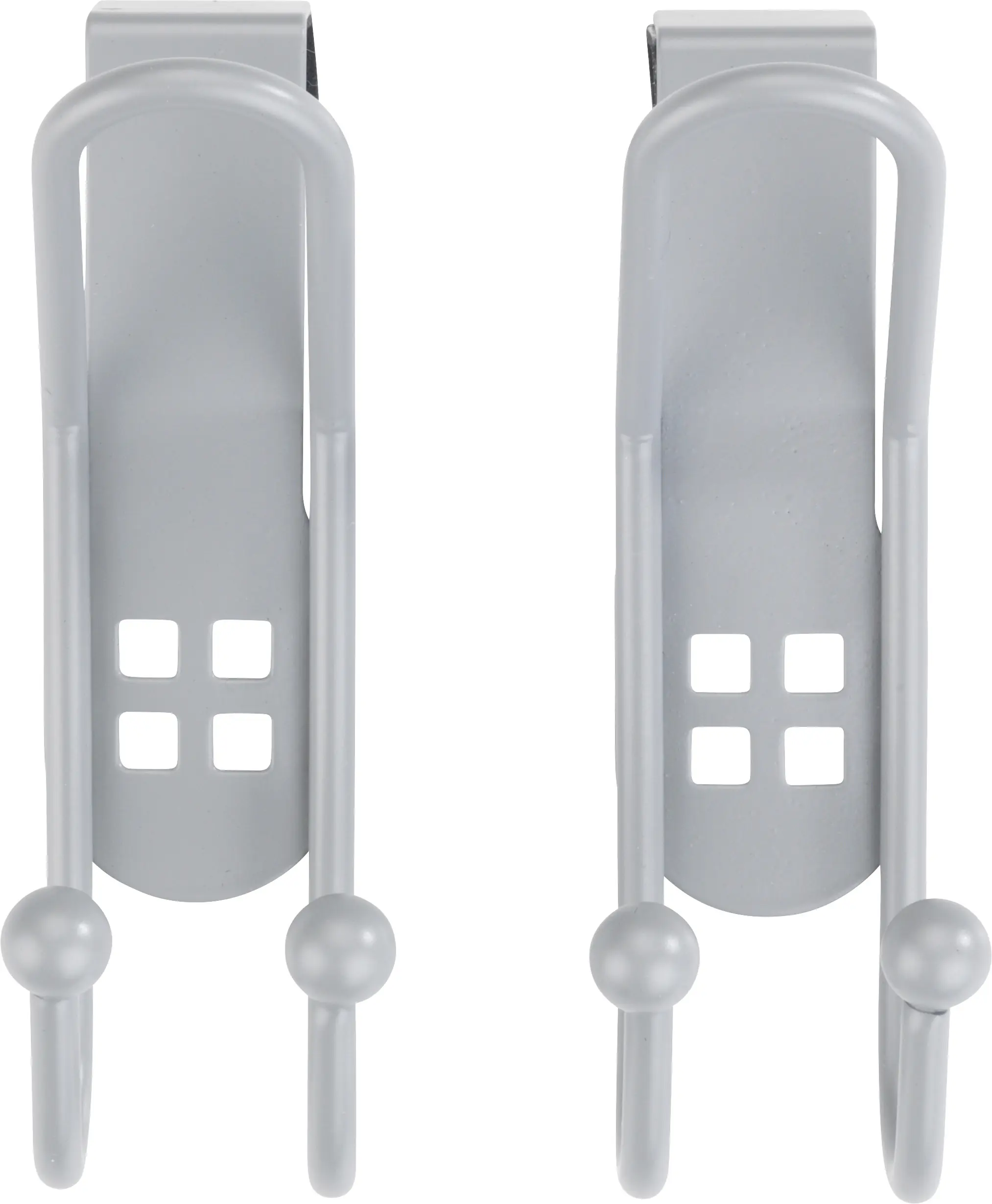 Wenko Türhaken Lochdesign Stahl, silber, 2er-Set