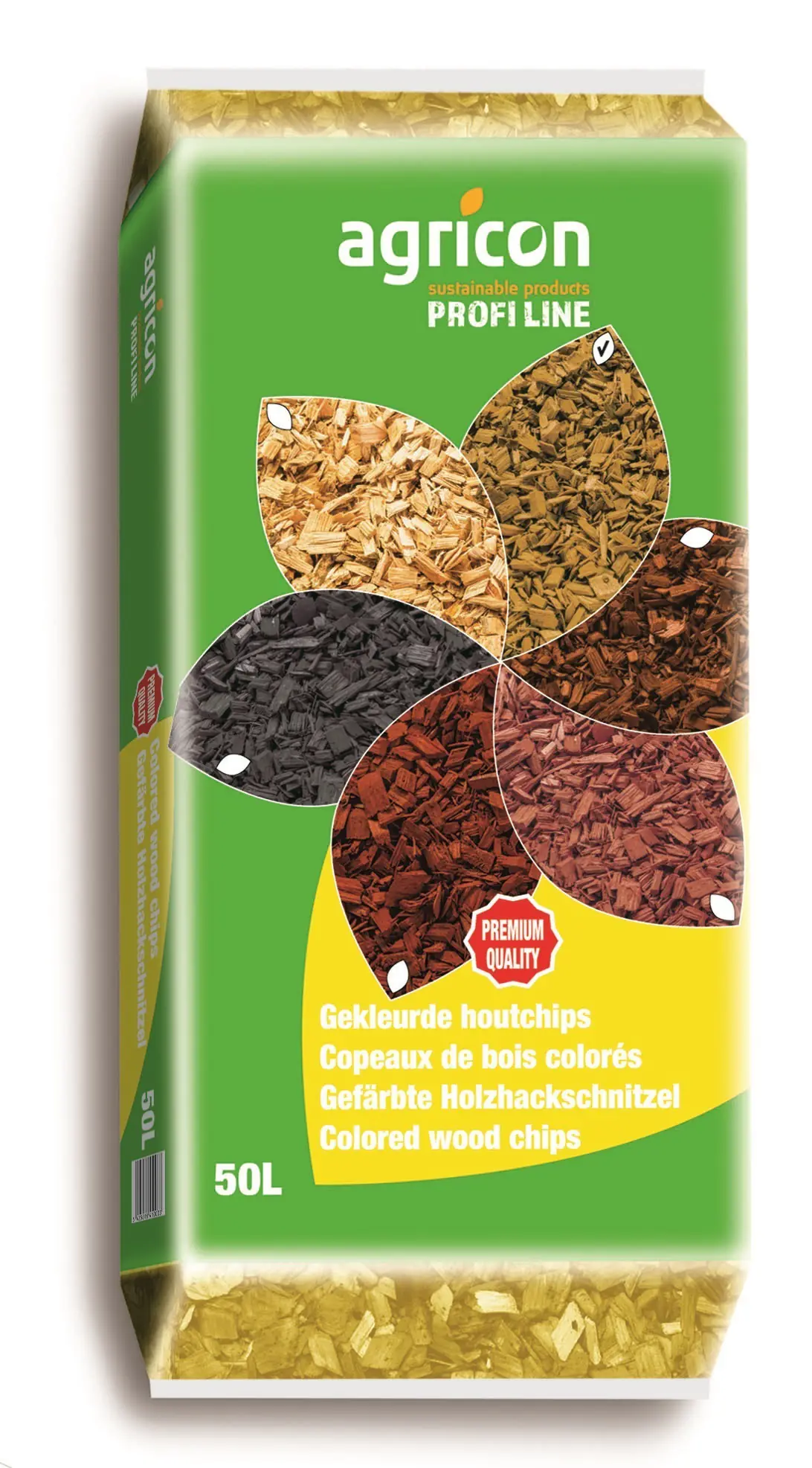 Agricon Hackschnitzel Garten gelb 50 L