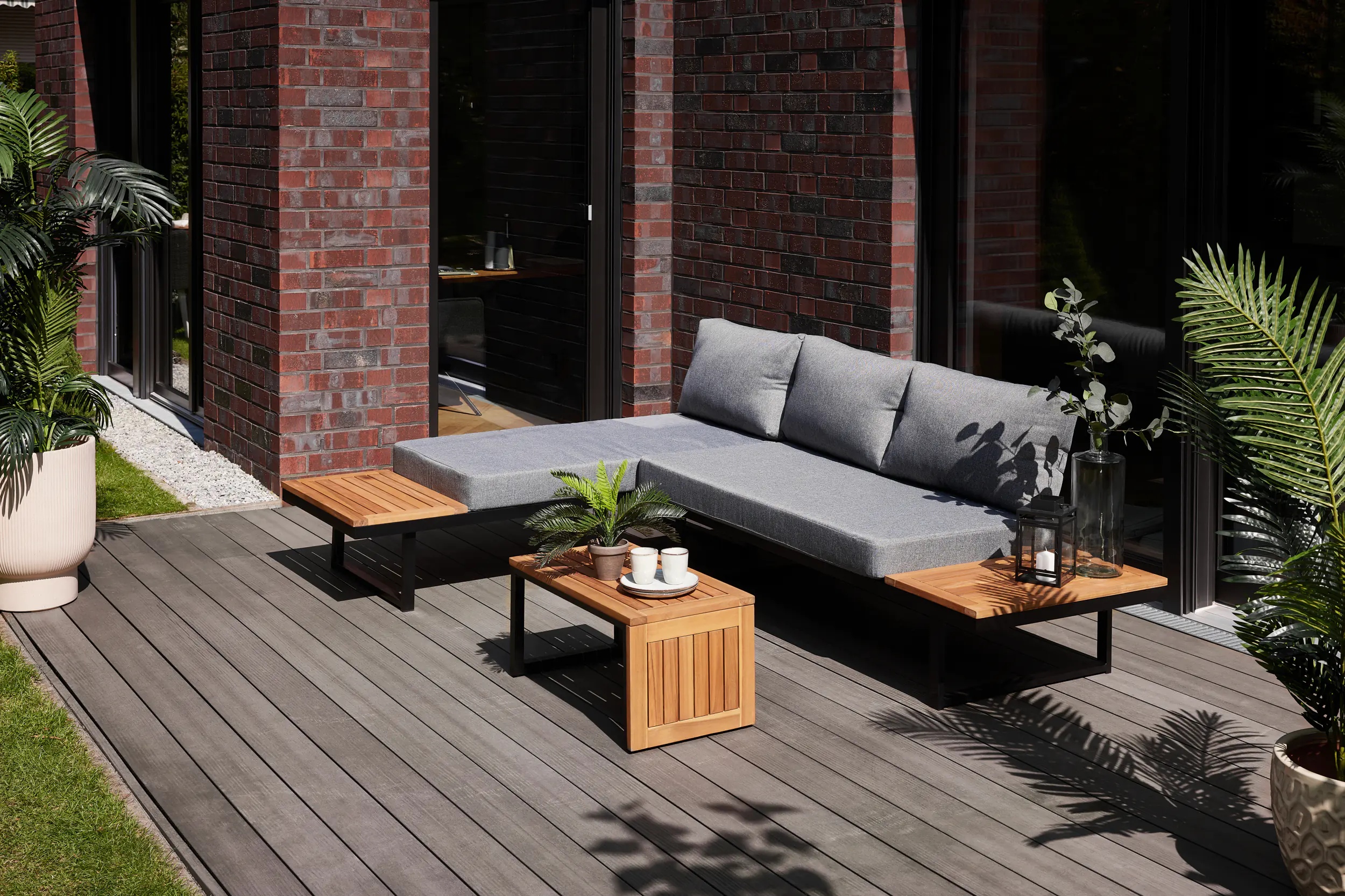 Primaster Gartenmöbel-Set Vulcano Holz/Aluminium