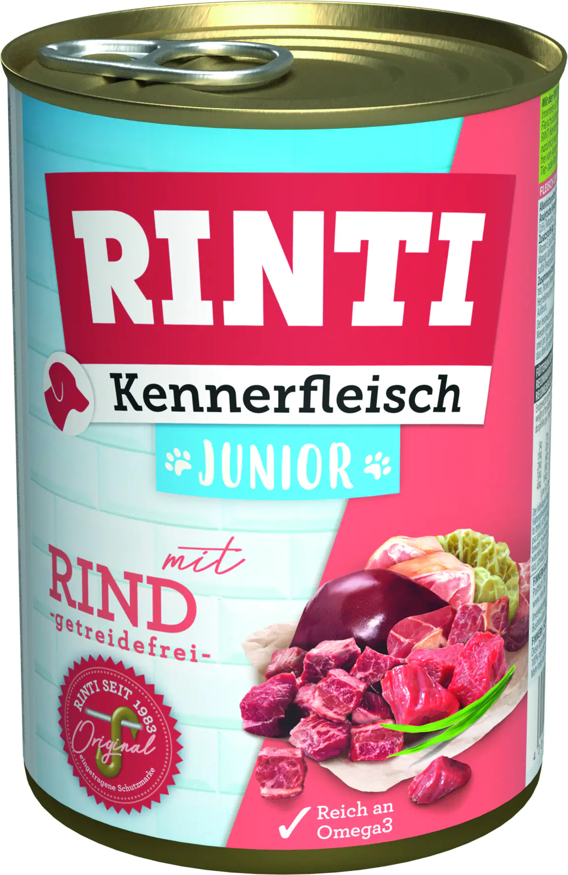 Rinti Kennerfleisch Hundenassfutter Junior 400 g Rind bei Kartonabnahme