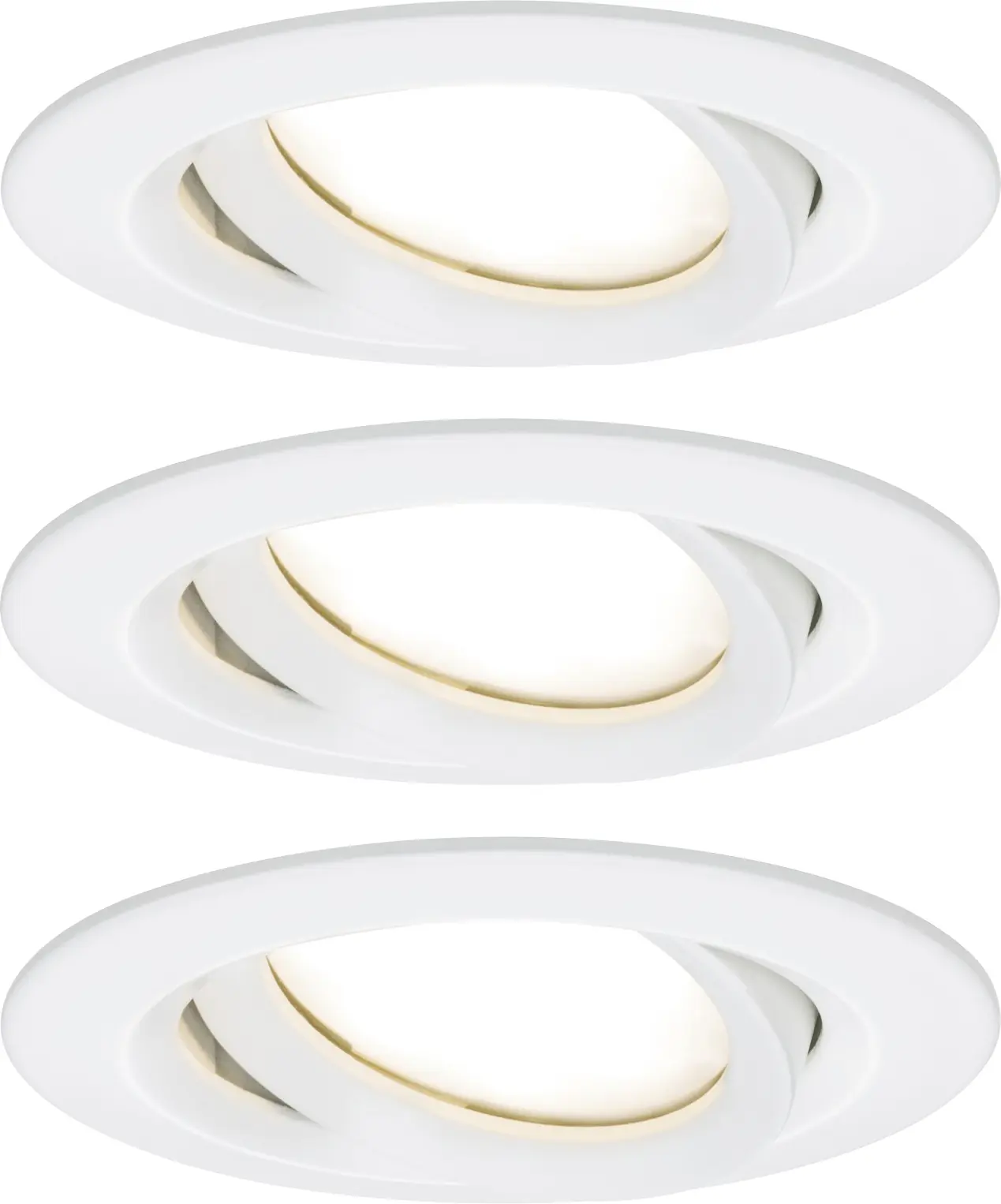 Paulmann LED Einbauleuchte Nova Plus 3er-Set weiß matt schwenkbar Ø 9,3 cm 