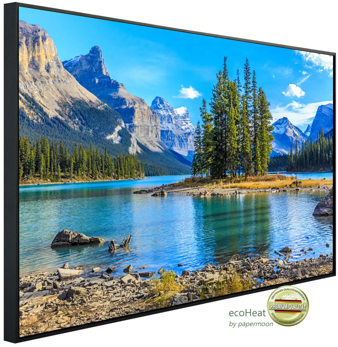 papermoon Infrarotheizkörper EcoHeat 90x120 cm 1200 Watt, Berg Insel Malign