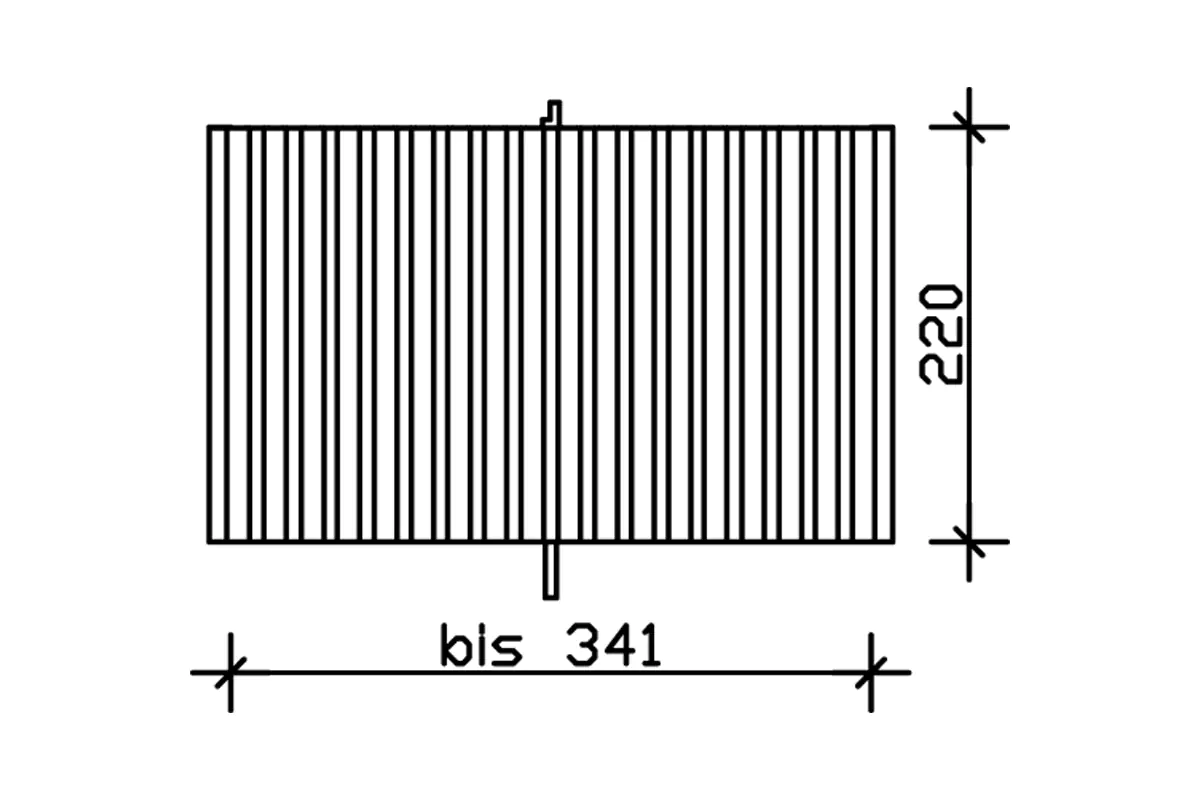 SKAN HOLZ Rückwand Deckelschalung 341 x 220 cm, Fichte, natur