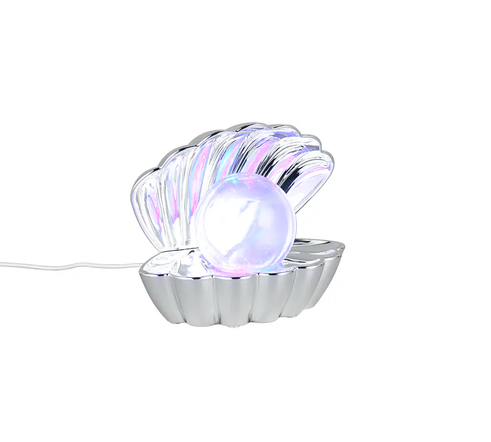 Reality LED Tischleuchte Shelly mit Glitzerkugel 18 x 15 cm RGB chrom Reality LED Tischleuchte Shelly mit Glitzerkugel 18 x 15 cm RGB chrom