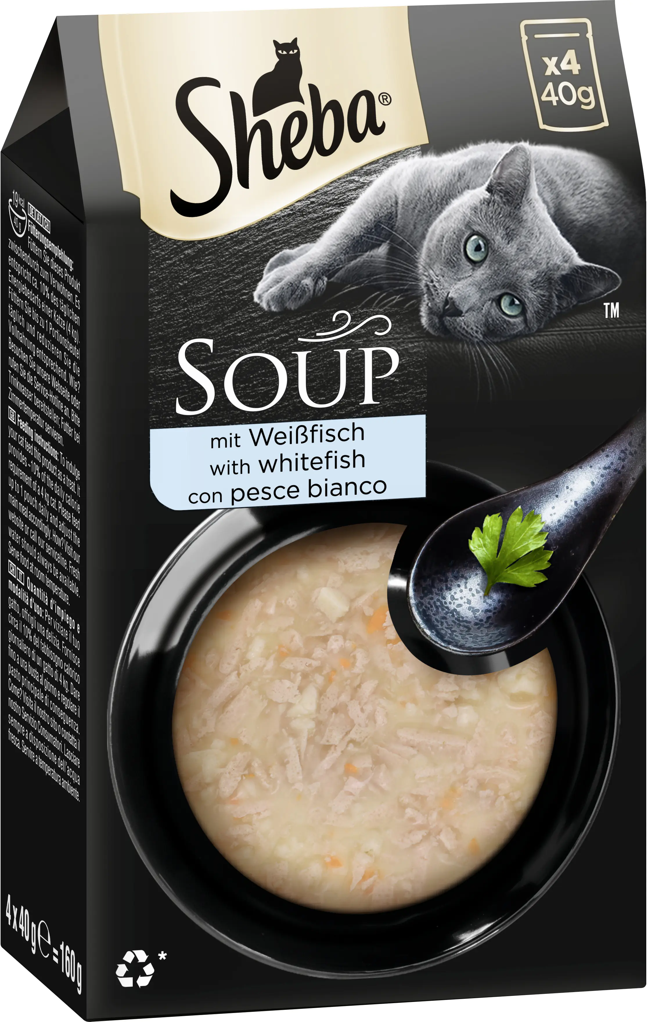 Sheba Soup Katzensuppe Adult 4 x 40 g Weißfisch