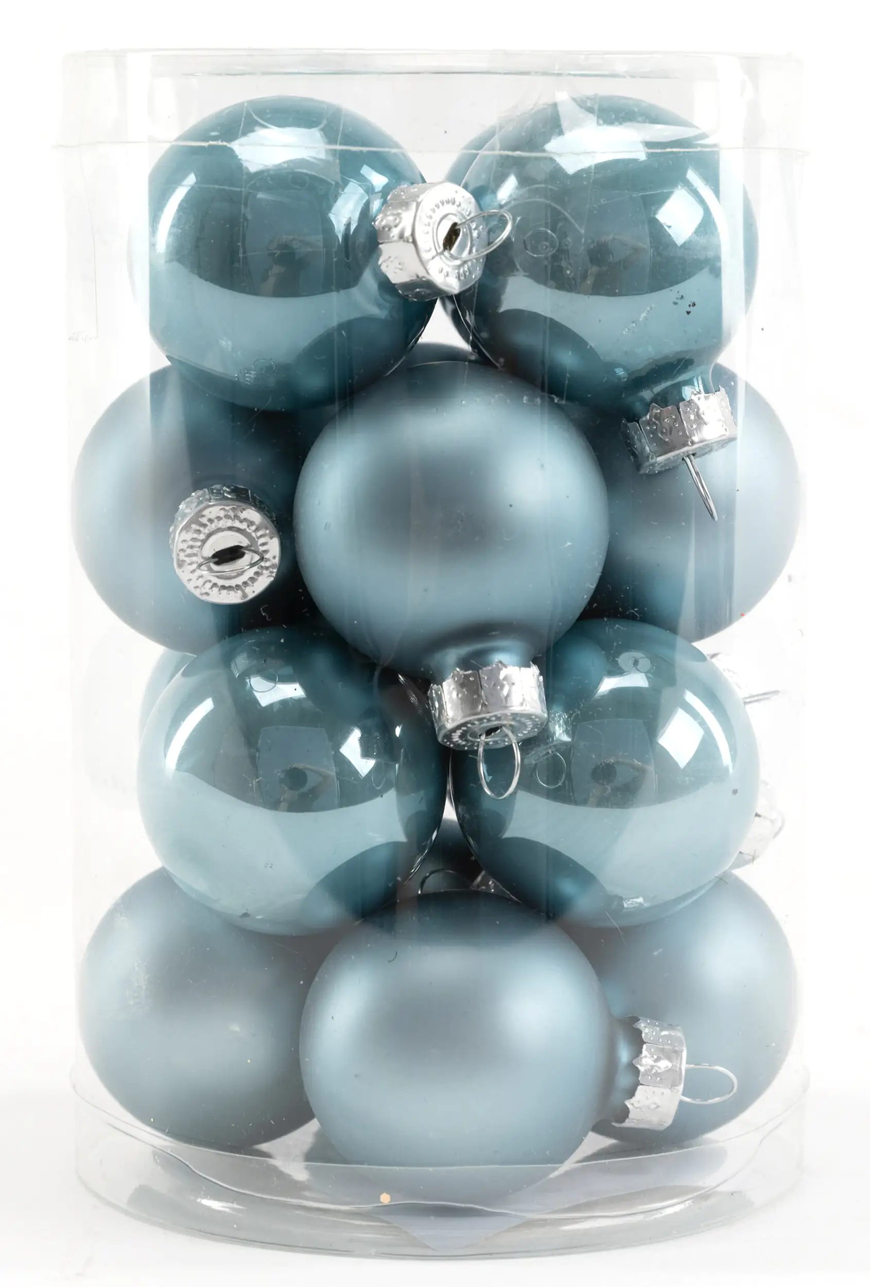 TrendLine Mini-Christbaumkugeln aus Glas Ø 3,5 cm dämmerungsblau 16 Stück