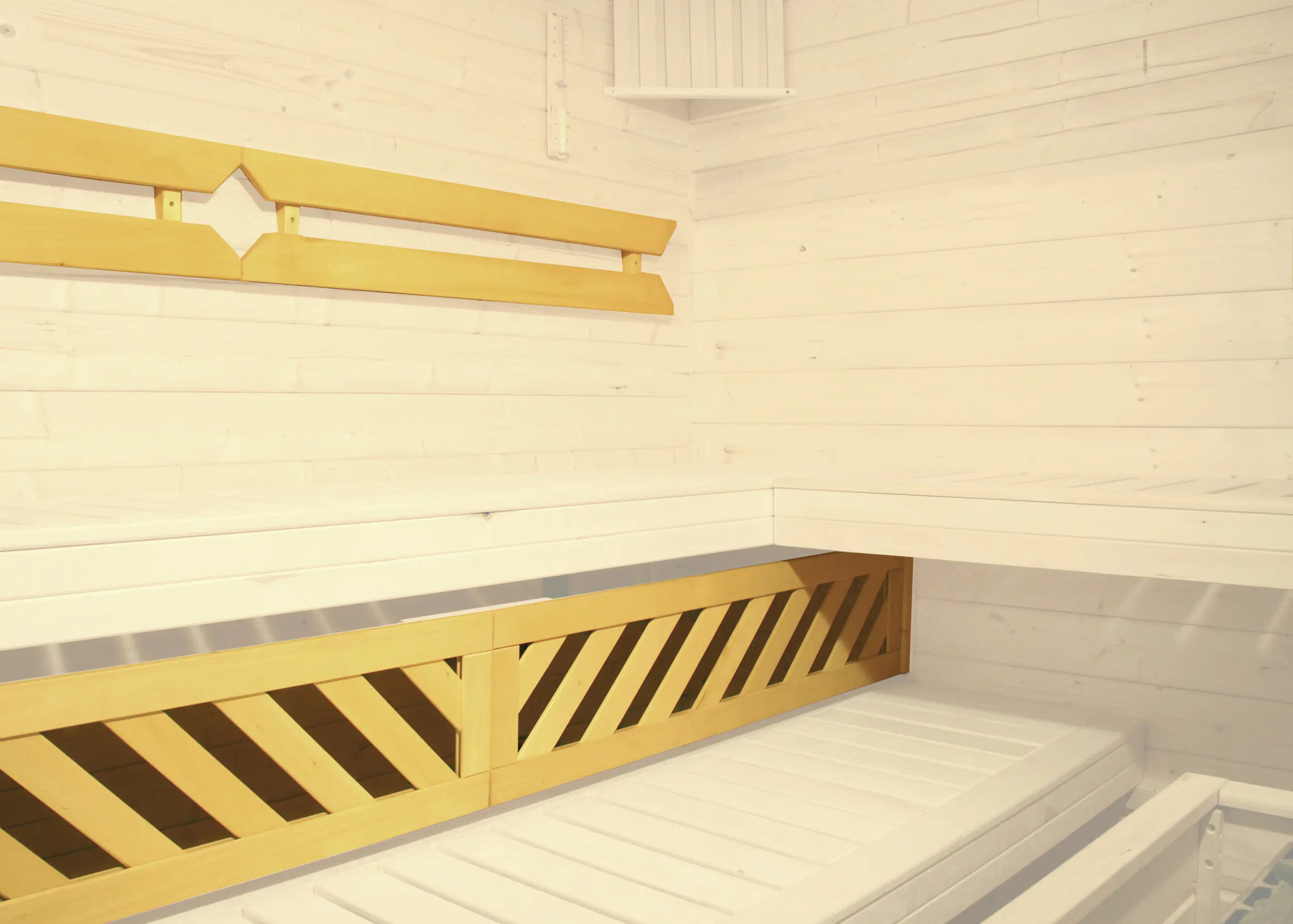 Weka Massivholz-Eck-Sauna Kemi Eck mit Glastür