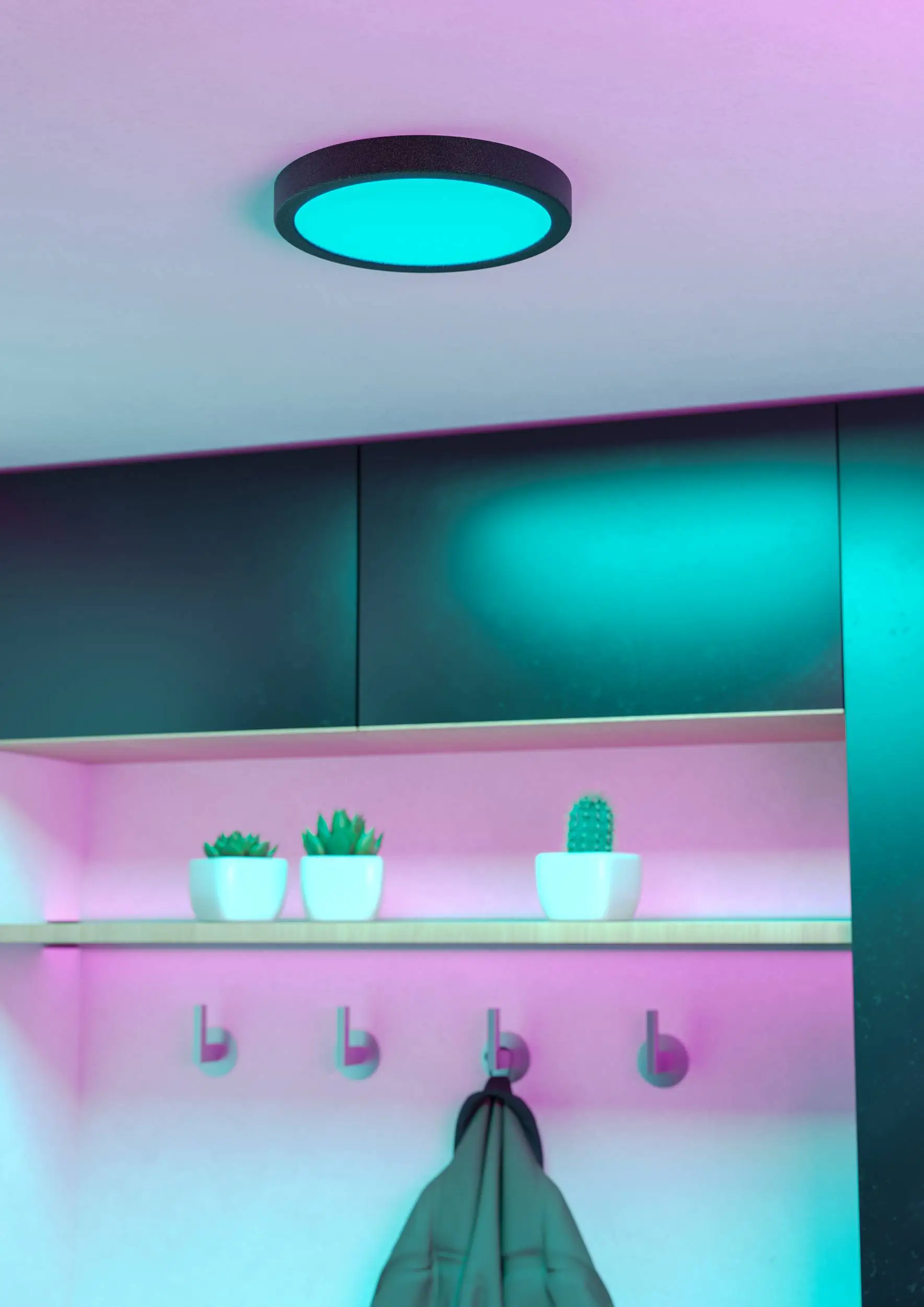 Eglo LED Deckenleuchte Fueva 6-Z schwarz Ø 21 x 3 cm RGB dimmbar