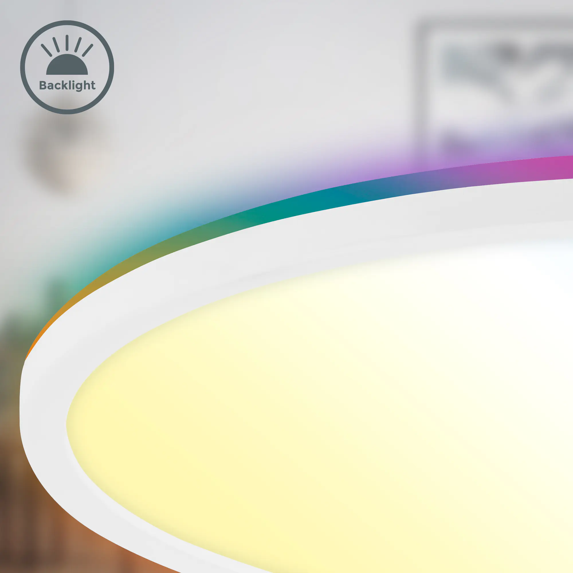 Briloner LED-Panelleuchte Slim Ø 42 cm weiß RGB dimmbar