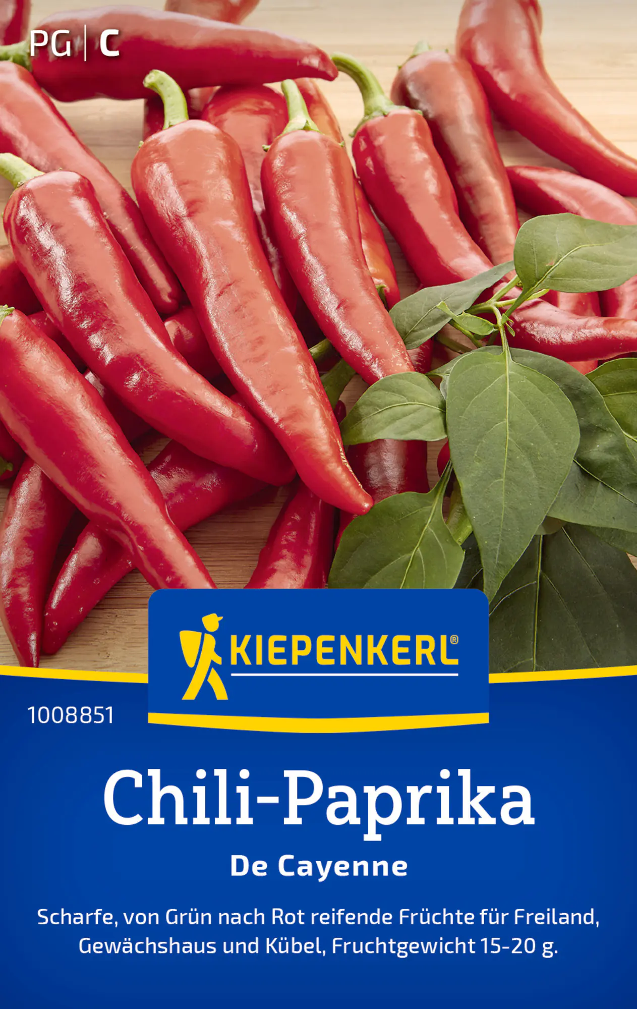 Kiepenkerl Saatgut Chili-Paprika De Cayenne für ca. 50 Pflanzen