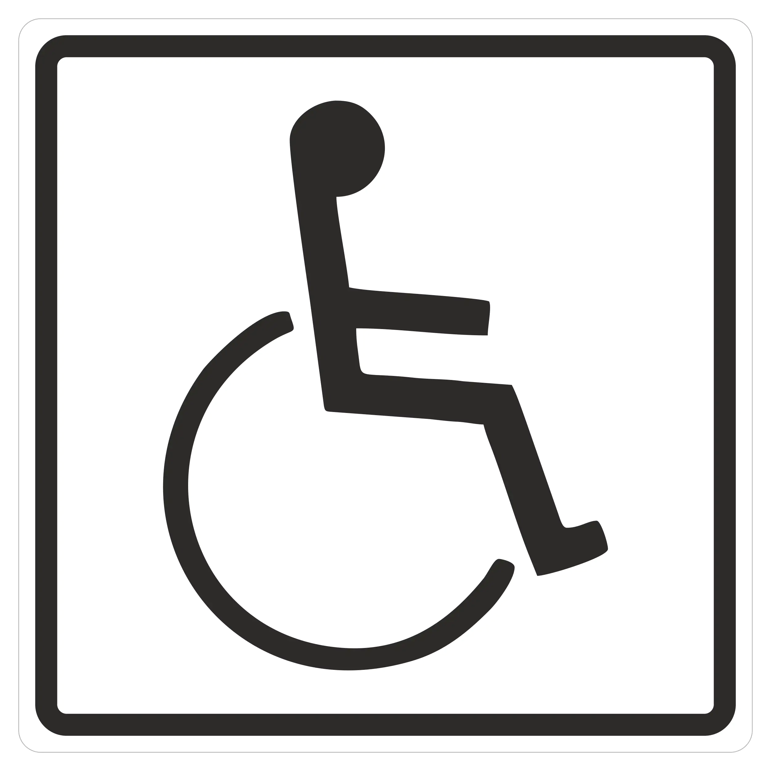 Hermann Schütz Türschild Behinderten-Symbol 100x100mm