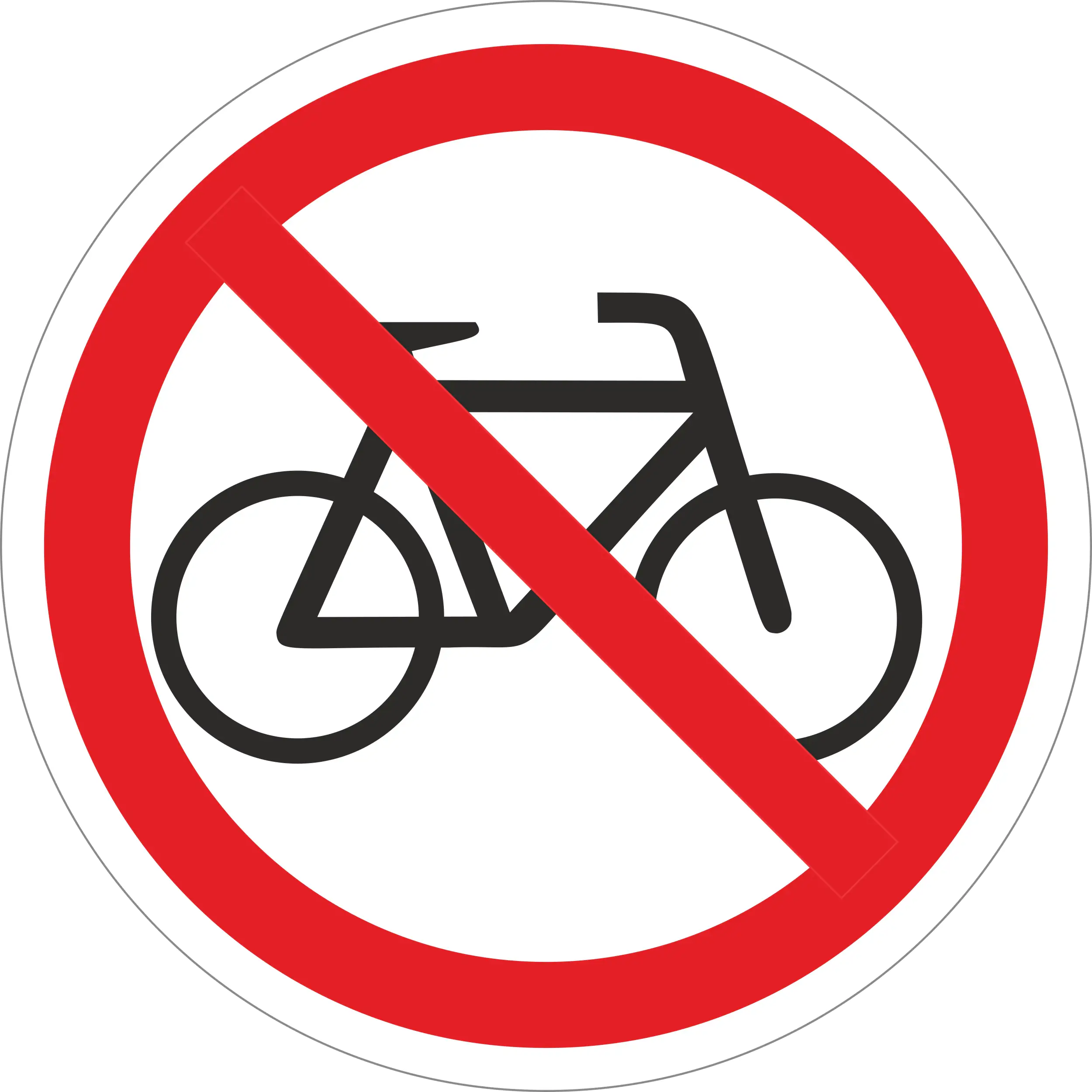 Hermann Schütz Warn- Hinweis- und Verbotsschild Fahrräder verboten Ø 100mm