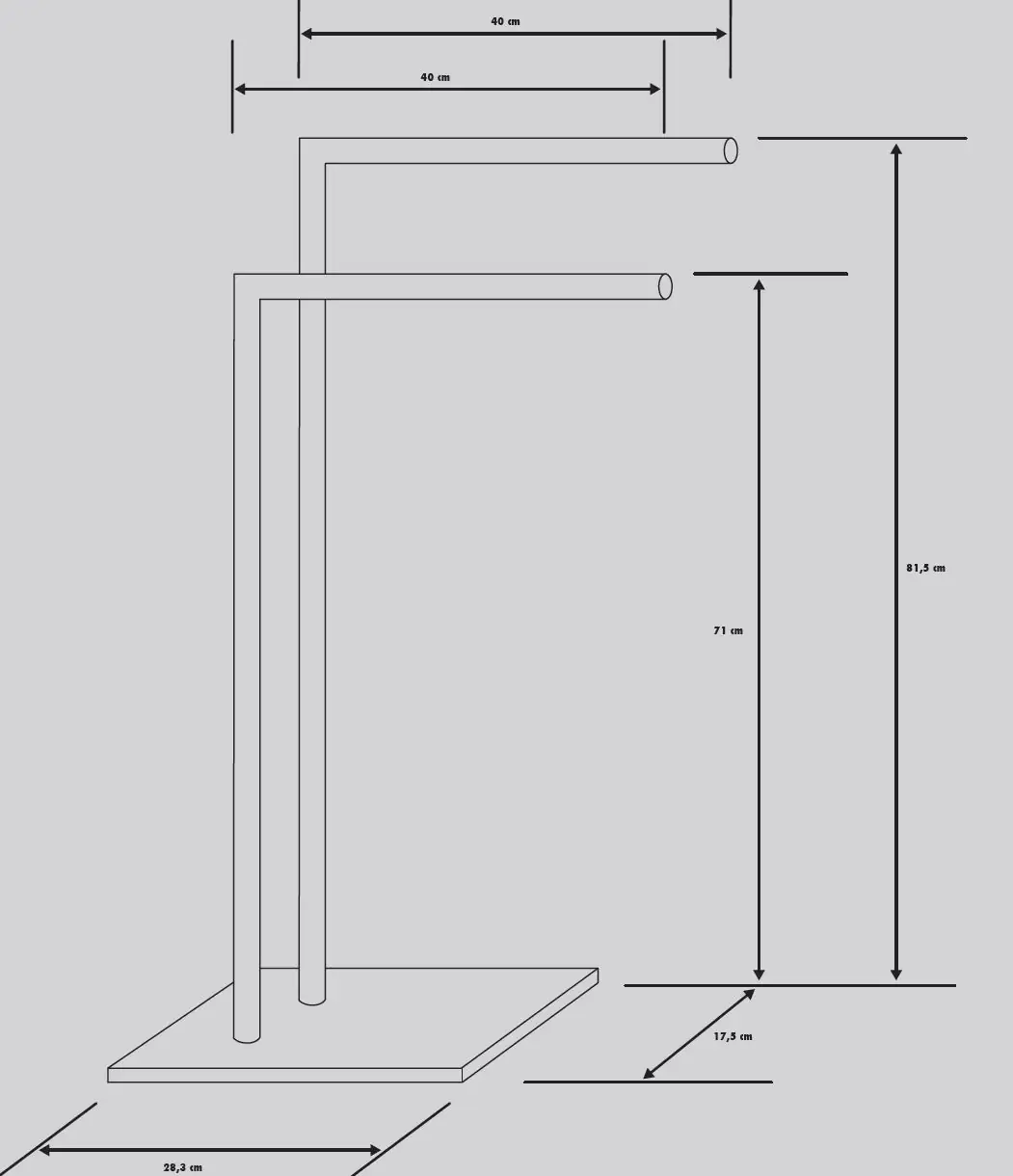 Primaster Handtuchständer Edelstahl verchromt Florenz 2-armig Primaster Handtuchständer Edelstahl verchromt Florenz 2-armig