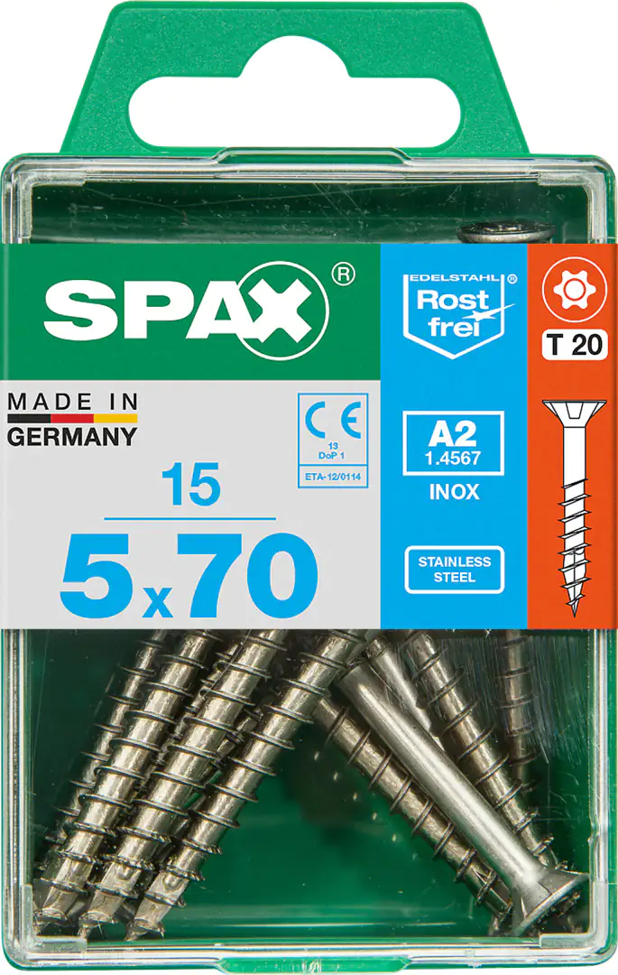 Spax Universalschrauben 5.0 x 70 mm TX 20 - 15 Stk.