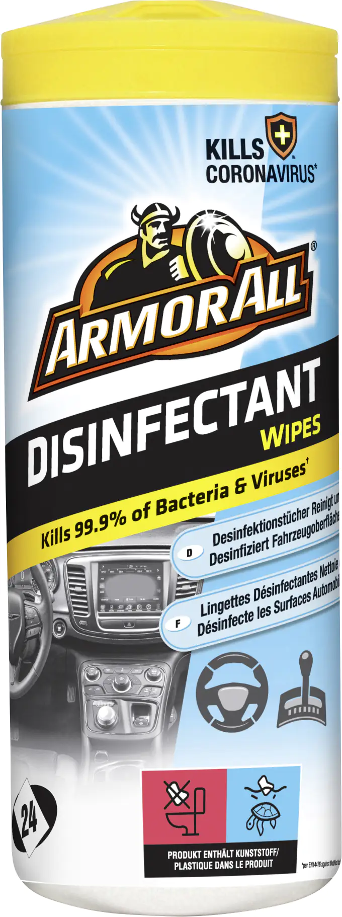 Armor All Desinfektionstücher Dose 24 Stück